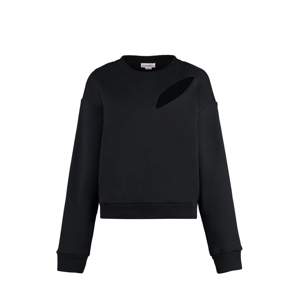 Alexander McQueen Black Cotton Sweatshirt Alexander McQueen