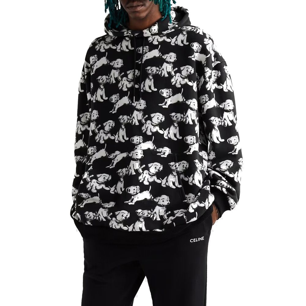 Celine Black Cotton Sweatshirt Celine