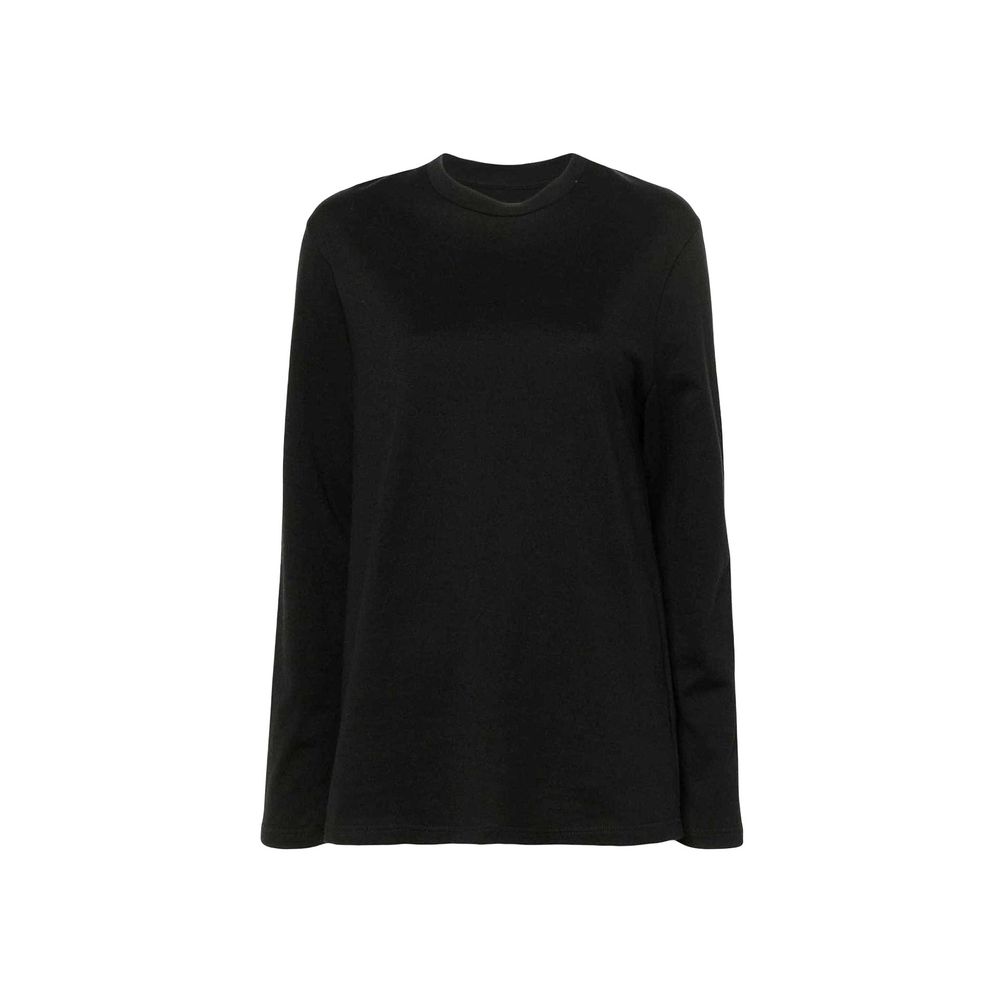 Jil Sander Black Cotton Long Sleeve T-Shirt Jil Sander