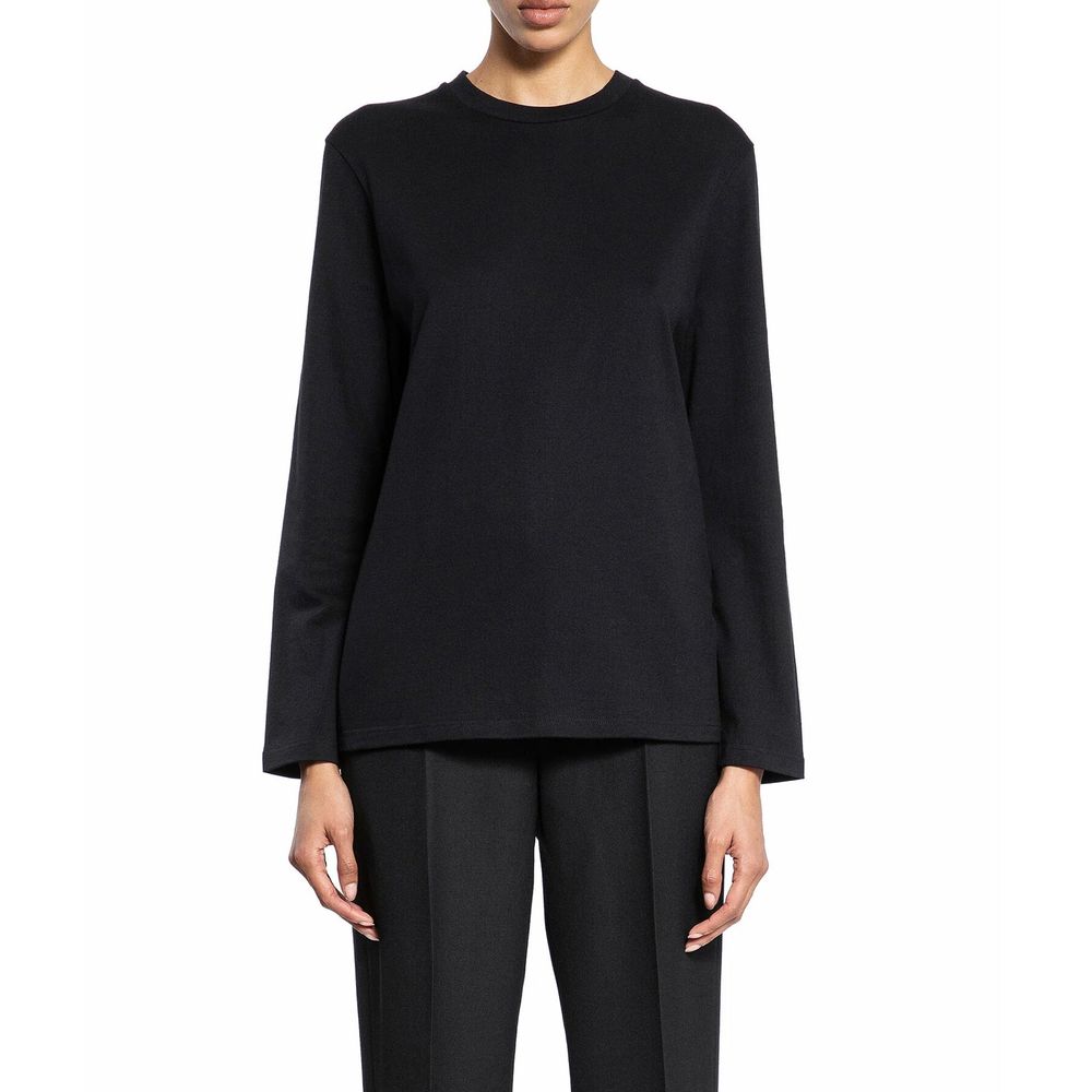 Jil Sander Black Cotton Long Sleeve T-Shirt Jil Sander