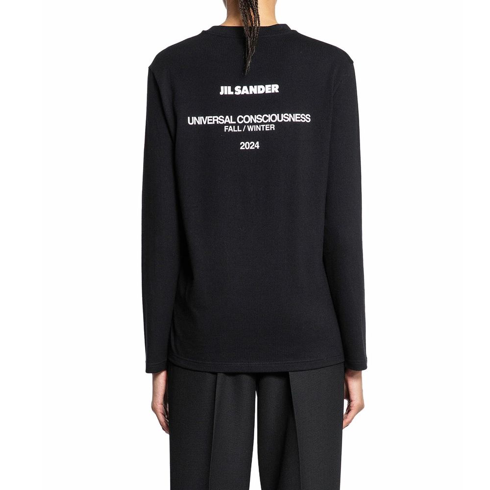 Jil Sander Black Cotton Long Sleeve T-Shirt Jil Sander