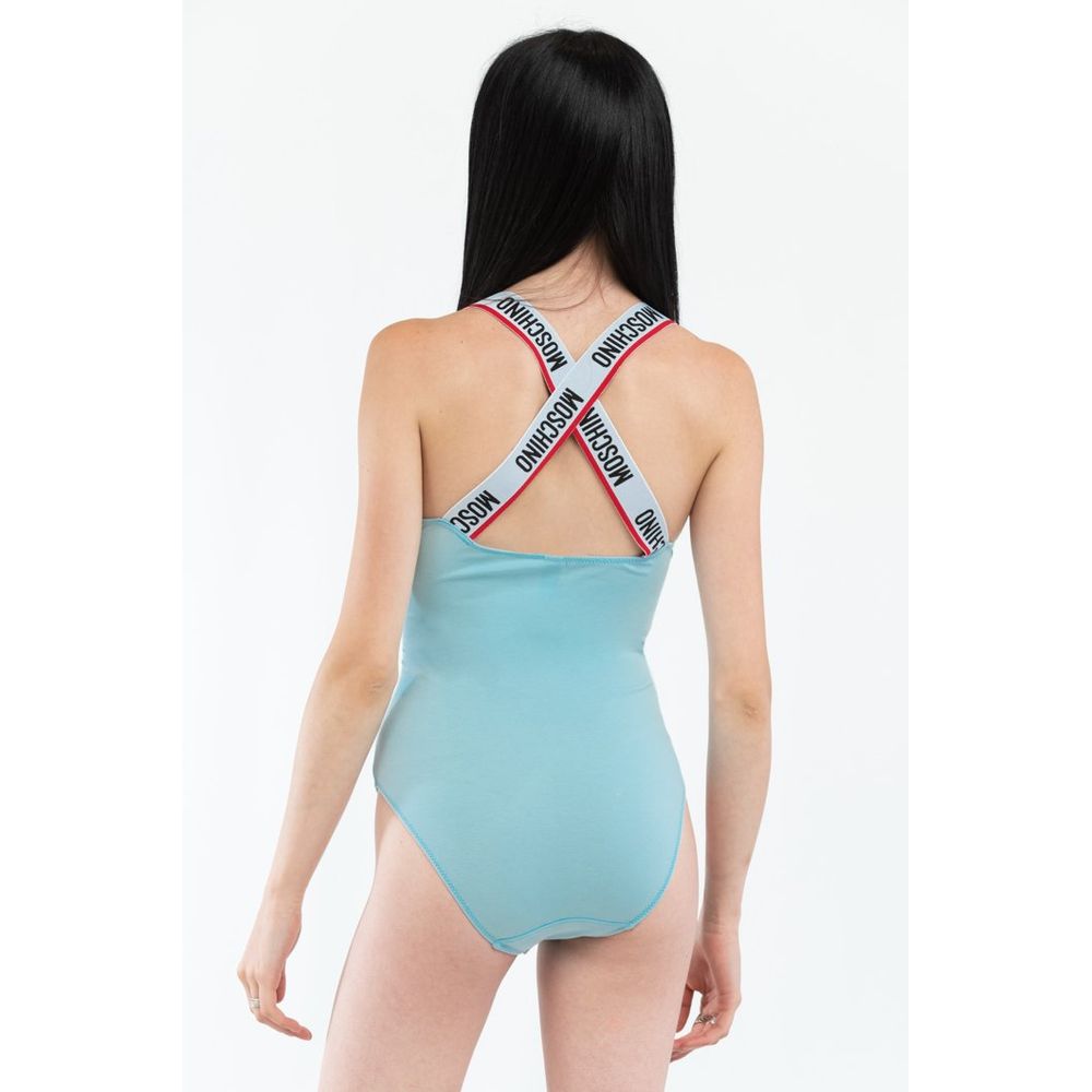 Moschino Blue Cotton Bodysuit Moschino