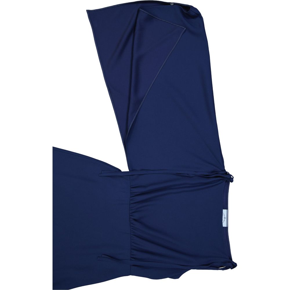 Prada Blue Acetate Casual Dress Prada