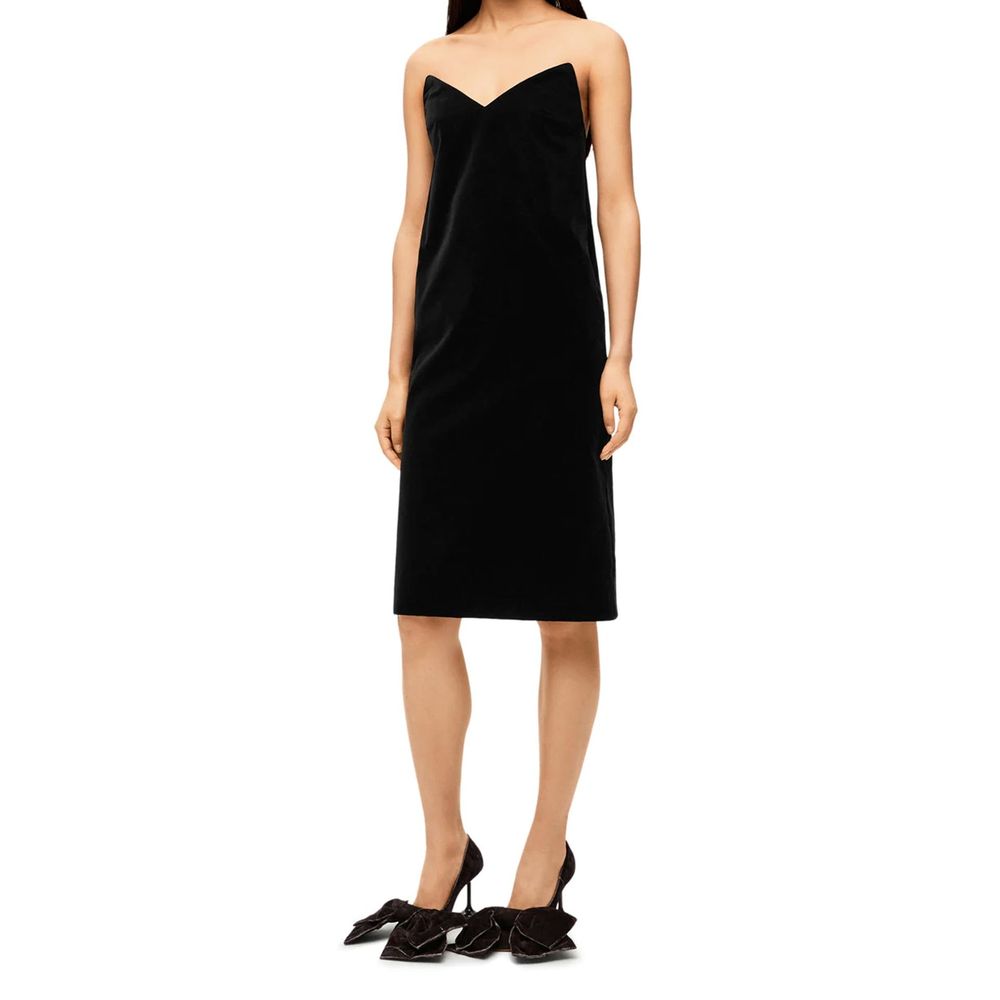 Loewe Black Cotton Cocktail Dress Loewe