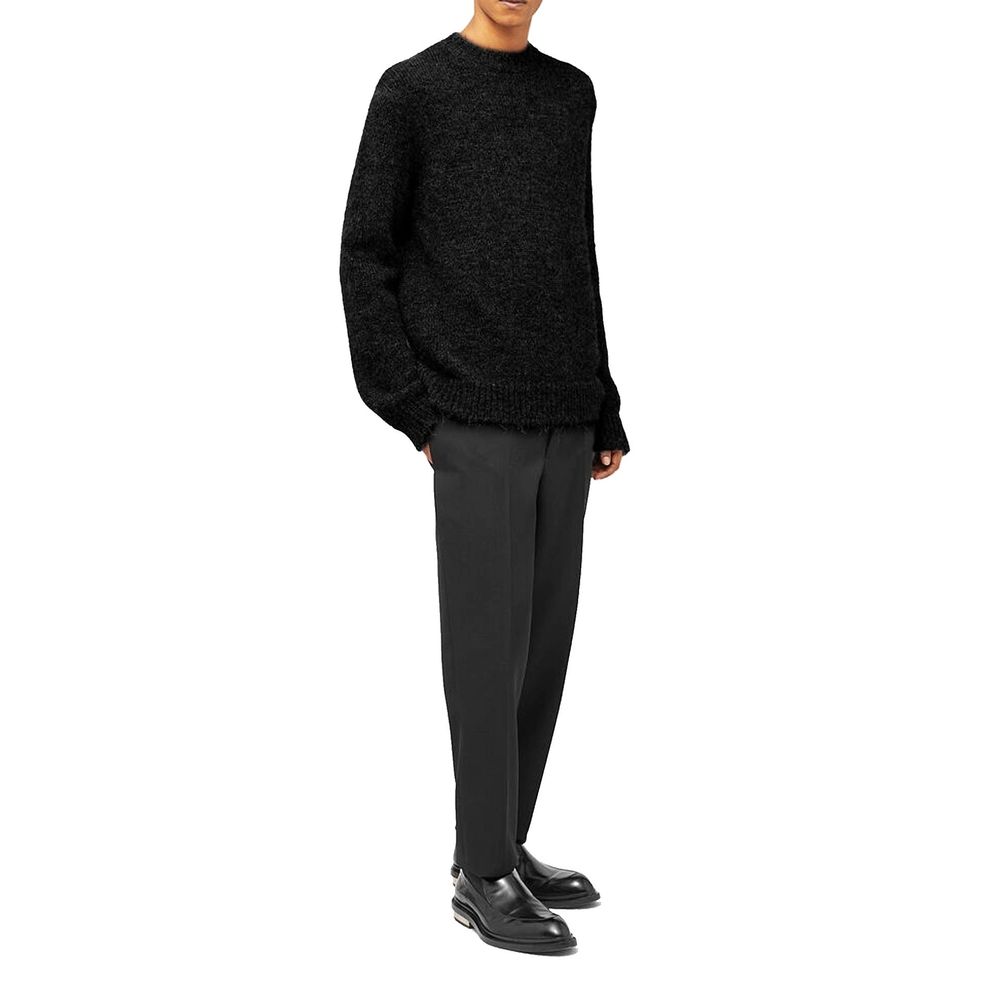 Jil Sander Black Alpaca Leather Sweater Jil Sander