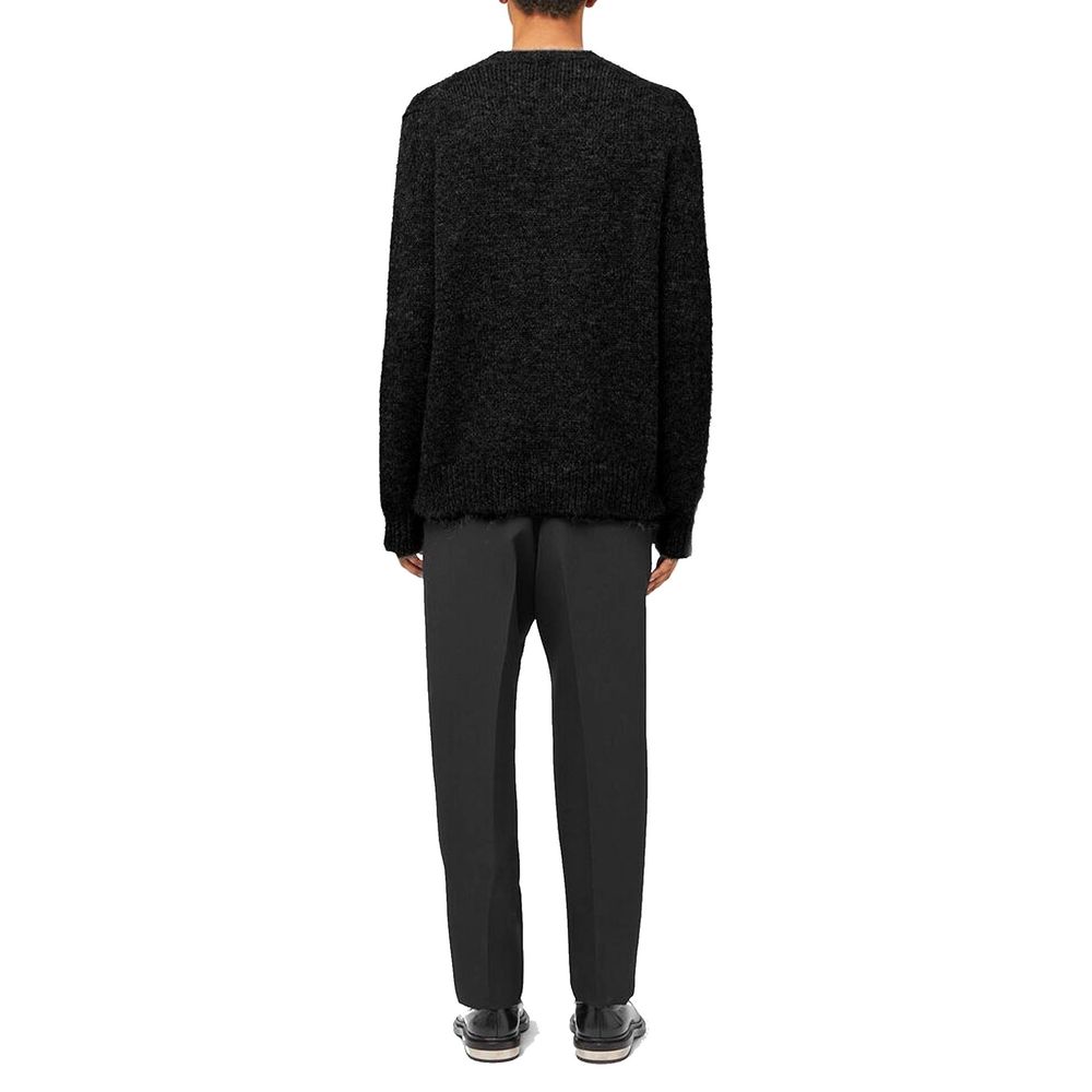 Jil Sander Black Alpaca Leather Sweater Jil Sander