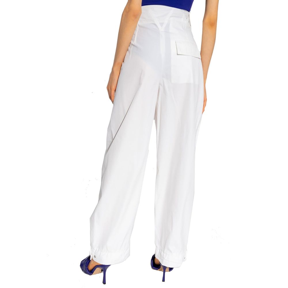 Bottega Veneta White Cotton Casual Pants Bottega Veneta