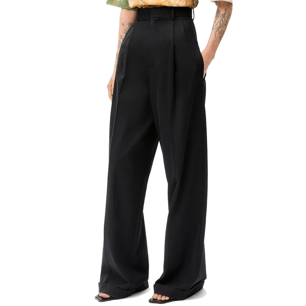 Loewe Black Cotton Casual Pants Loewe