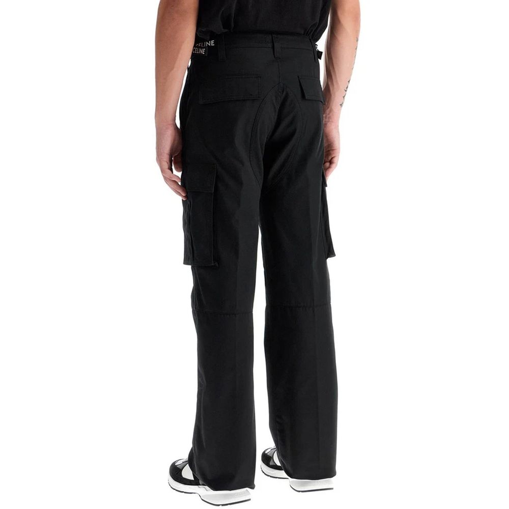 Celine Black Cotton Cargo Pants Celine