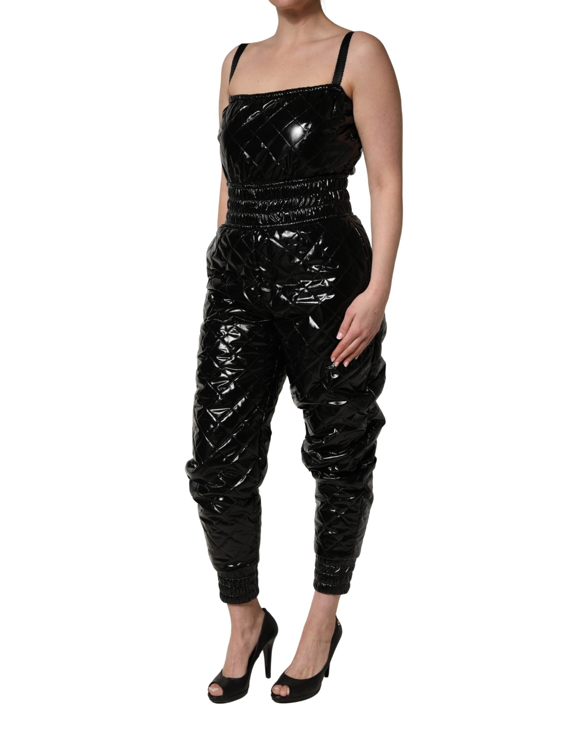 Dolce & Gabbana Black Sleeveless Romper Jumpsuit Dress Dolce & Gabbana