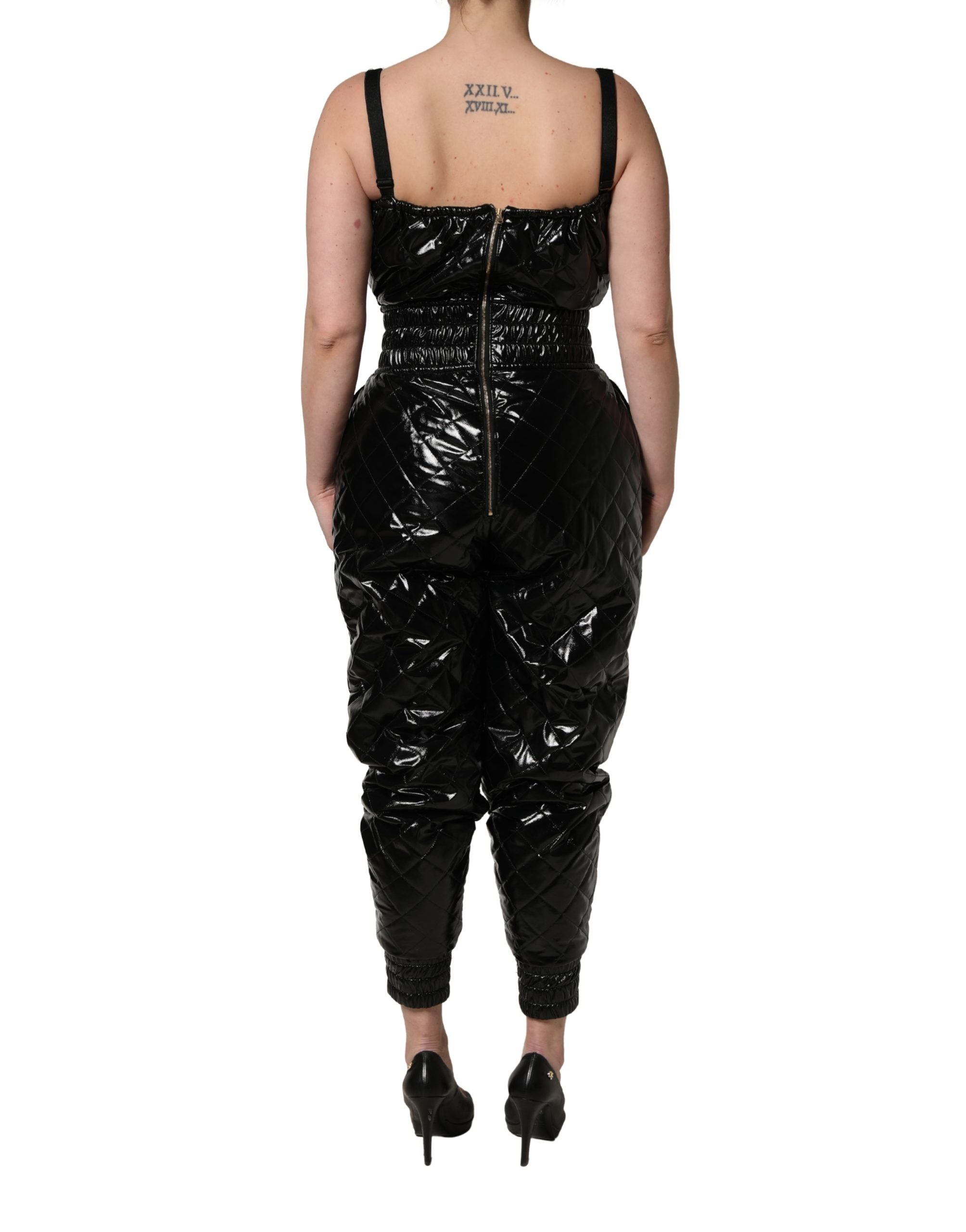 Dolce & Gabbana Black Sleeveless Romper Jumpsuit Dress Dolce & Gabbana