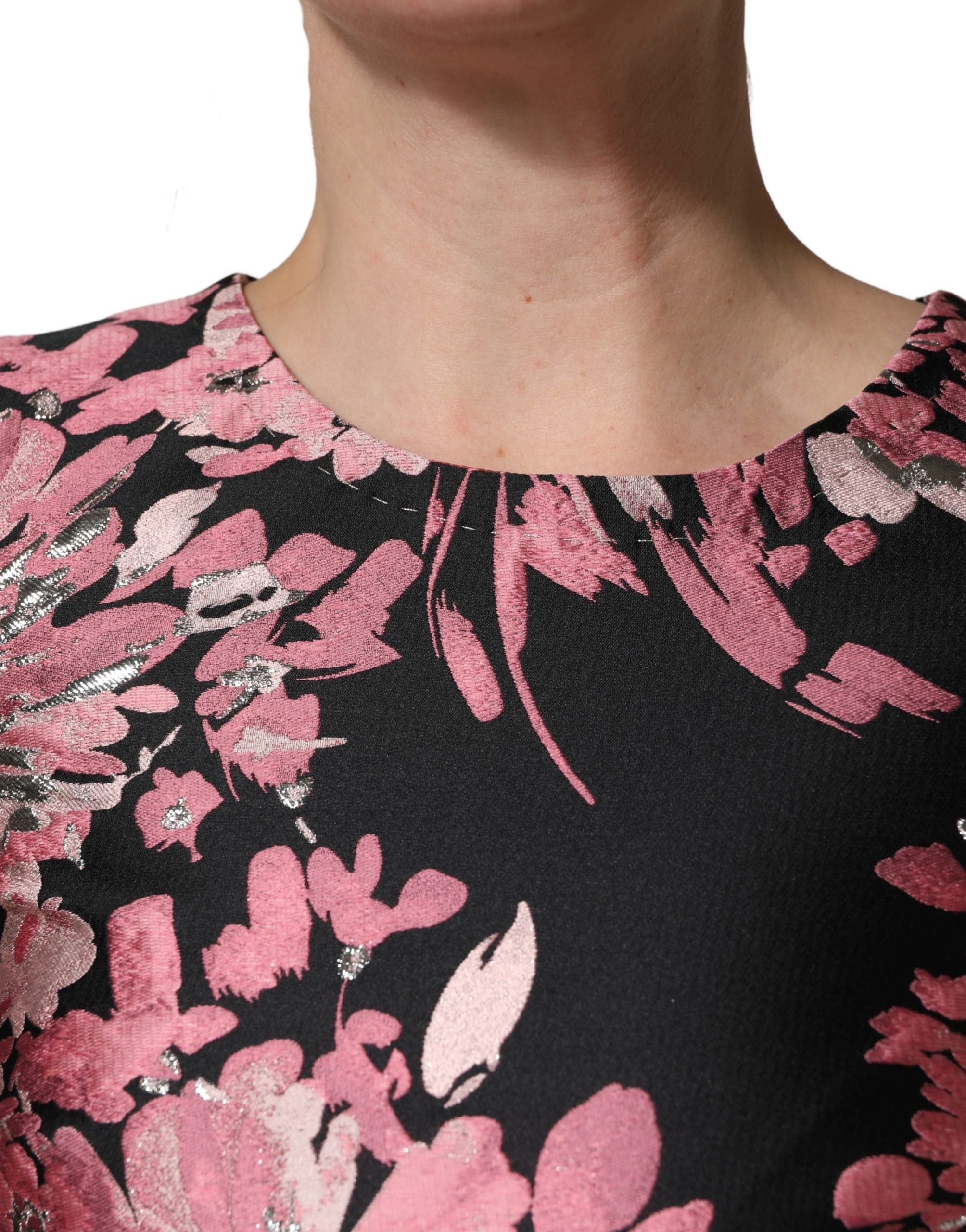 Dolce & Gabbana Multicolor Floral Brocade A-line Mini Dress Dolce & Gabbana
