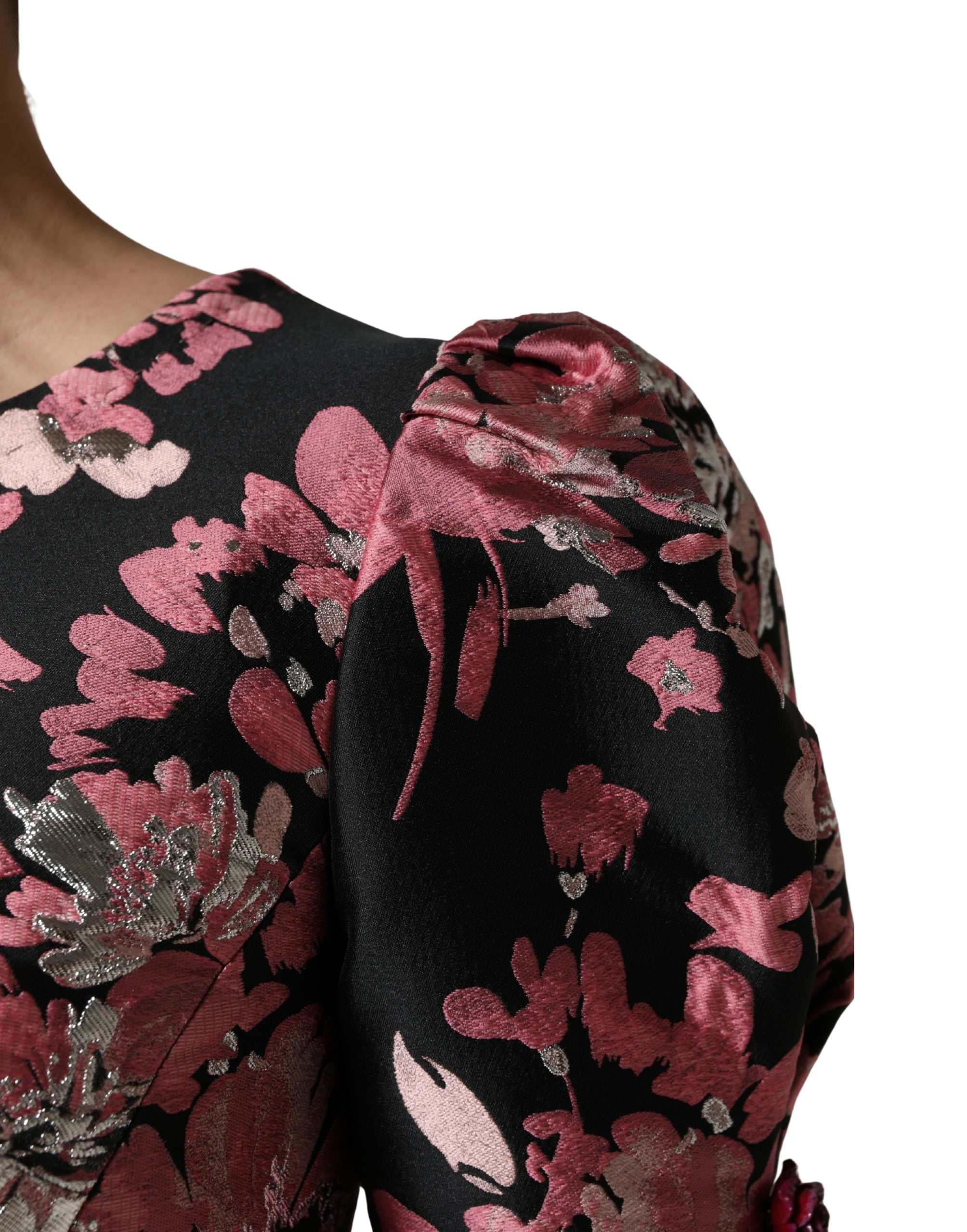 Dolce & Gabbana Multicolor Floral Brocade A-line Mini Dress Dolce & Gabbana