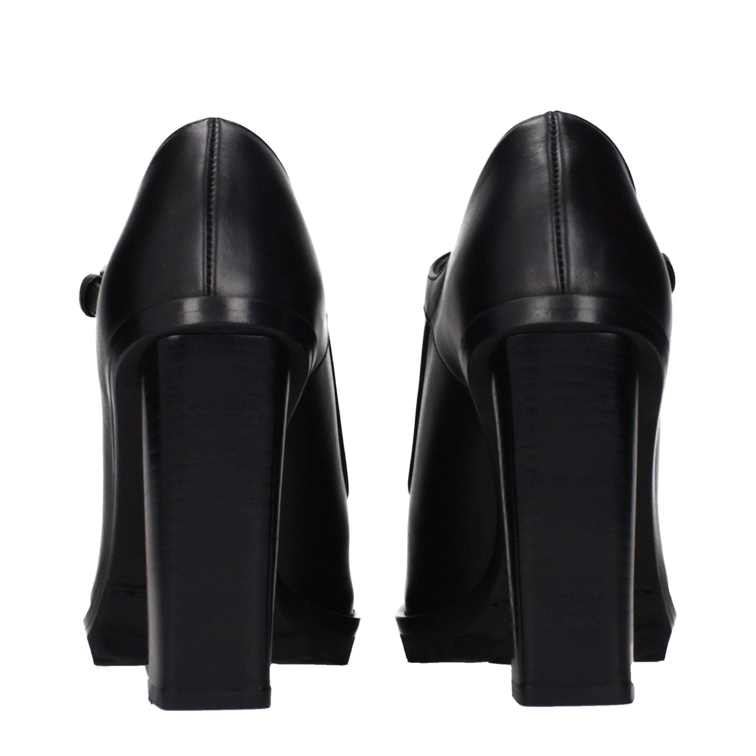 Max Mara Black Leather High Heel Pumps Max Mara