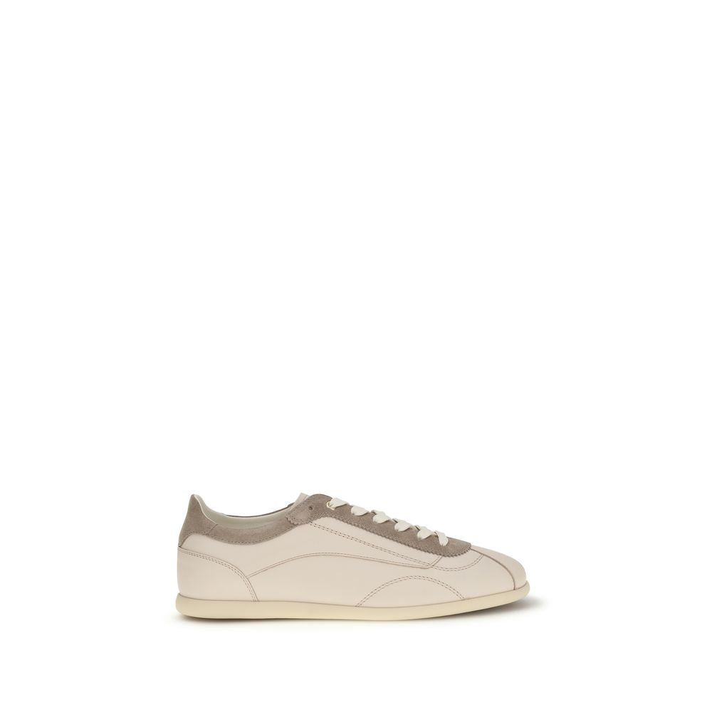 Brunello Cucinelli Beige Leather Low Top Sneakers Brunello Cucinelli