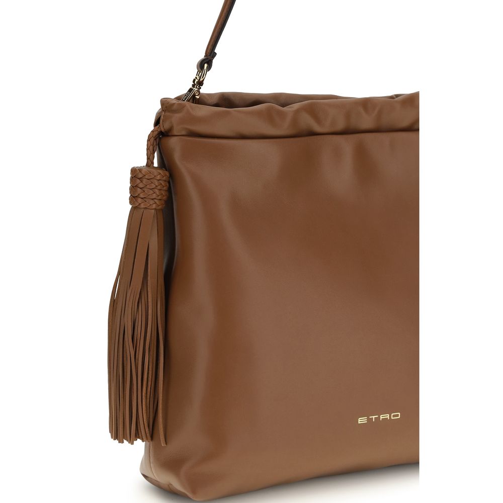 Etro Brown Lamb Ovis Aries Aries Shoulder Bag Etro