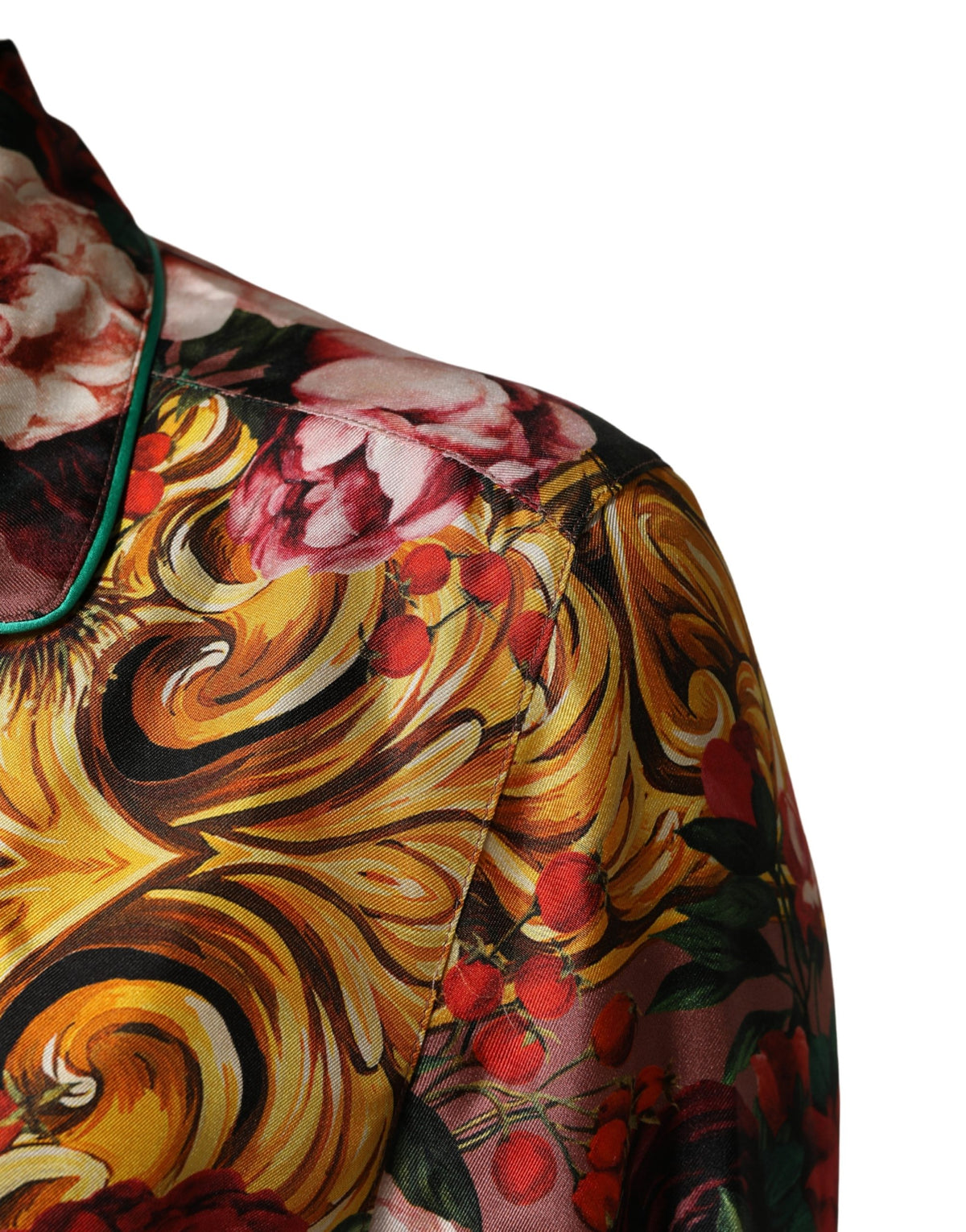 Dolce & Gabbana Multicolor Floral Long Sleeves Button Down Shirt Top Dolce & Gabbana
