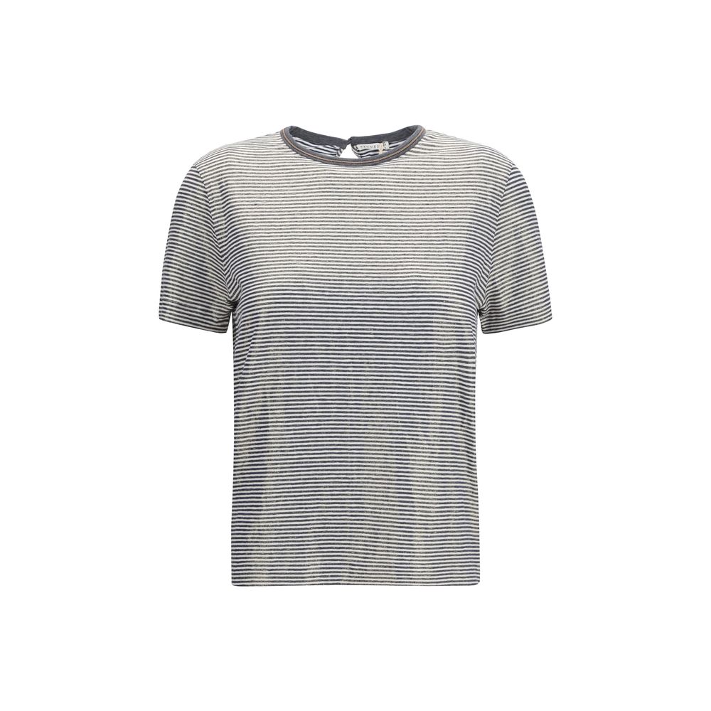 Brunello Cucinelli Multicolor Linen T-Shirt Brunello Cucinelli