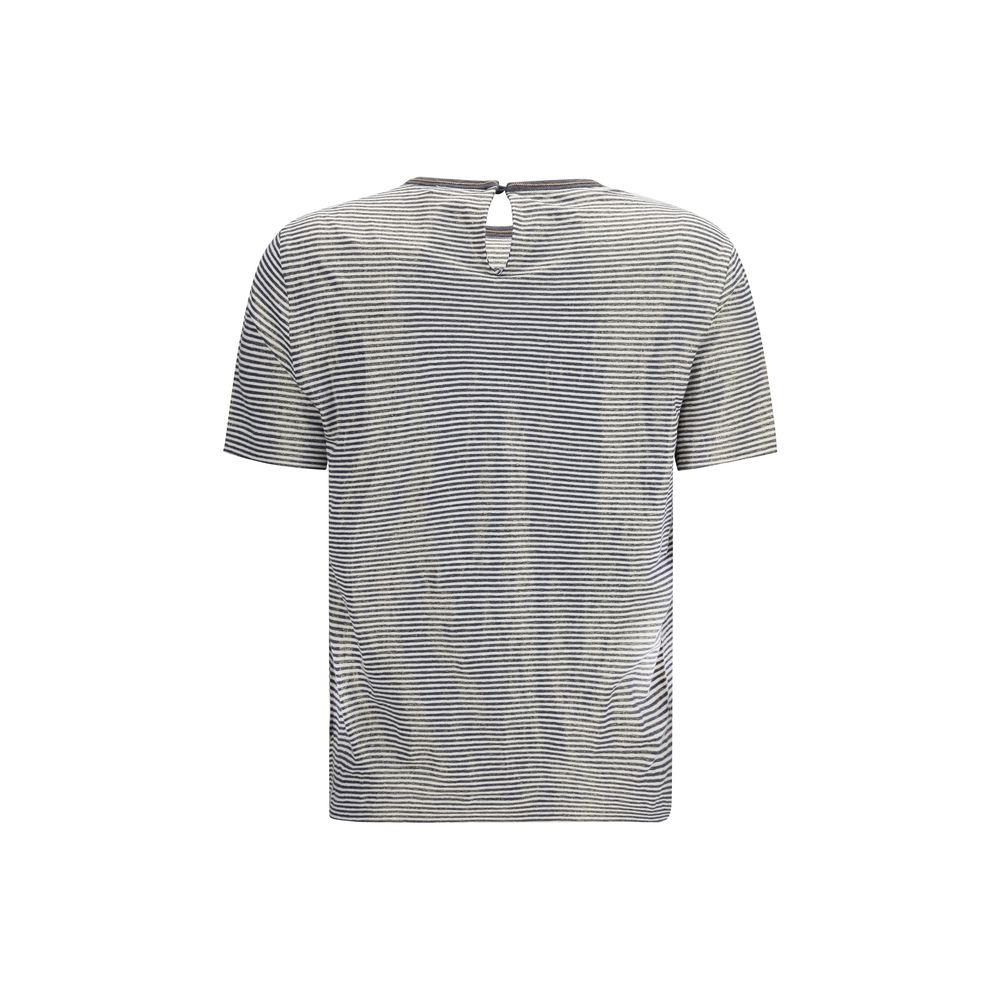 Brunello Cucinelli Multicolor Linen T-Shirt Brunello Cucinelli