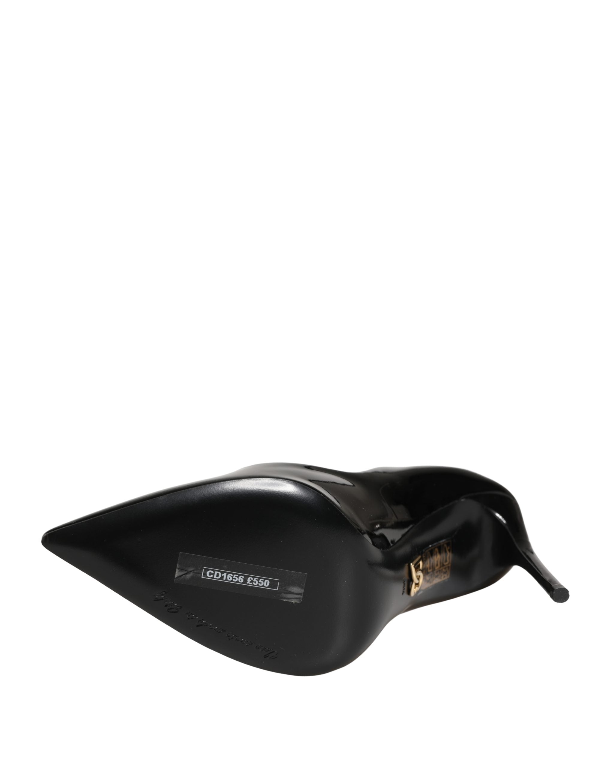 Dolce & Gabbana Black Calf Leather Stiletto Heels Pumps Shoes Dolce & Gabbana