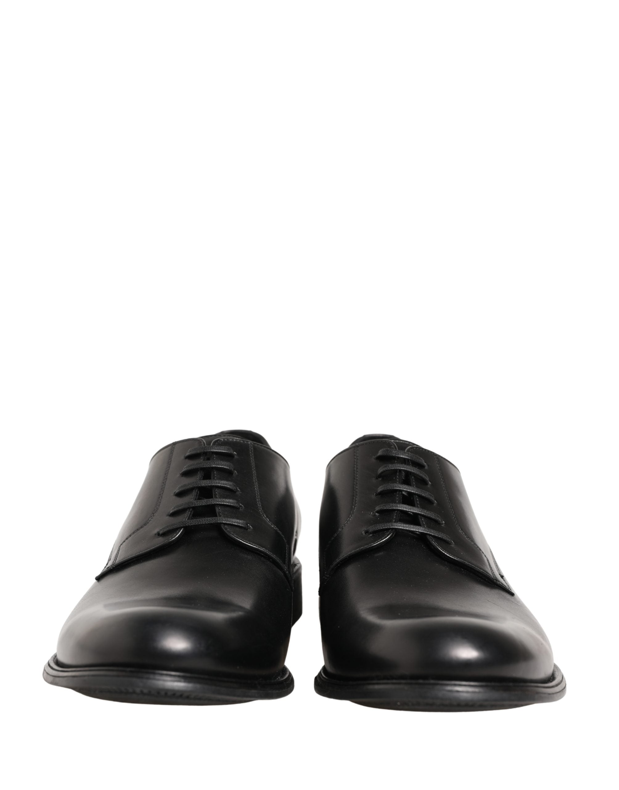 Dolce & Gabbana Black Calfskin Leather Derby Men Dress Shoes Dolce & Gabbana