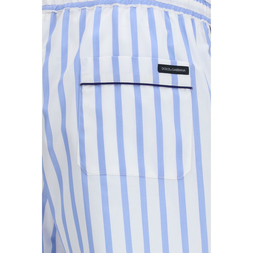 Dolce & Gabbana Blue Cotton Bermuda Shorts Dolce & Gabbana