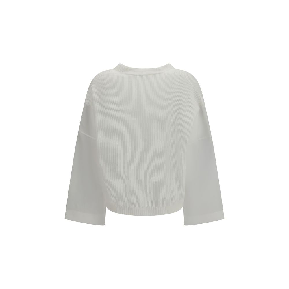 Brunello Cucinelli White Cotton Cardigan Brunello Cucinelli