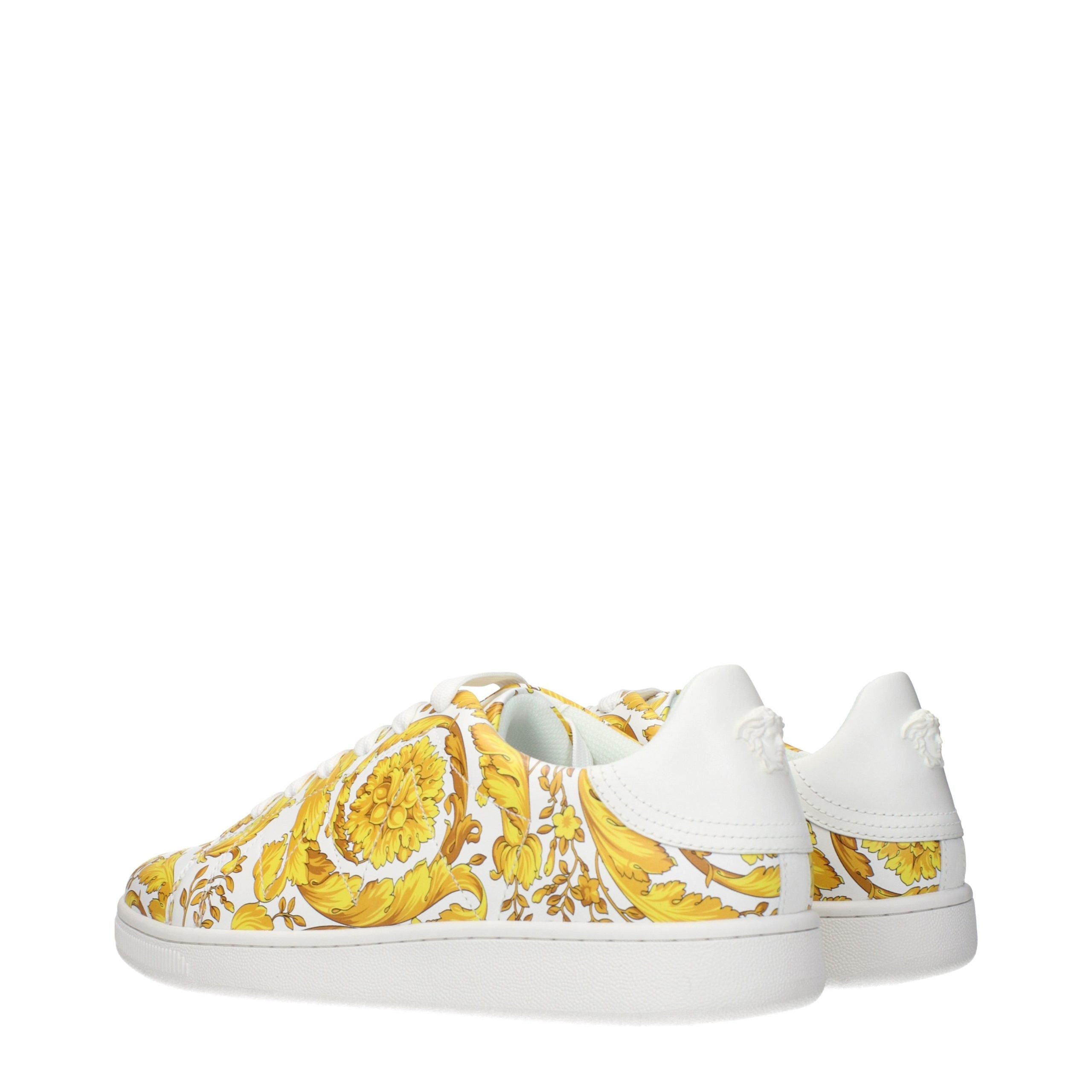 Versace White Leather Sneakers Versace
