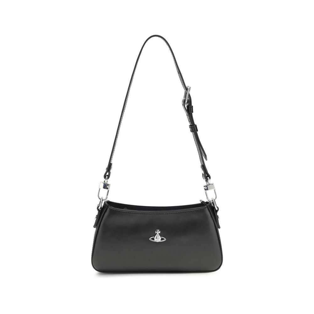 Vivienne Westwood Black Calf Leather Bos Taurus Shoulder Bag Vivienne Westwood