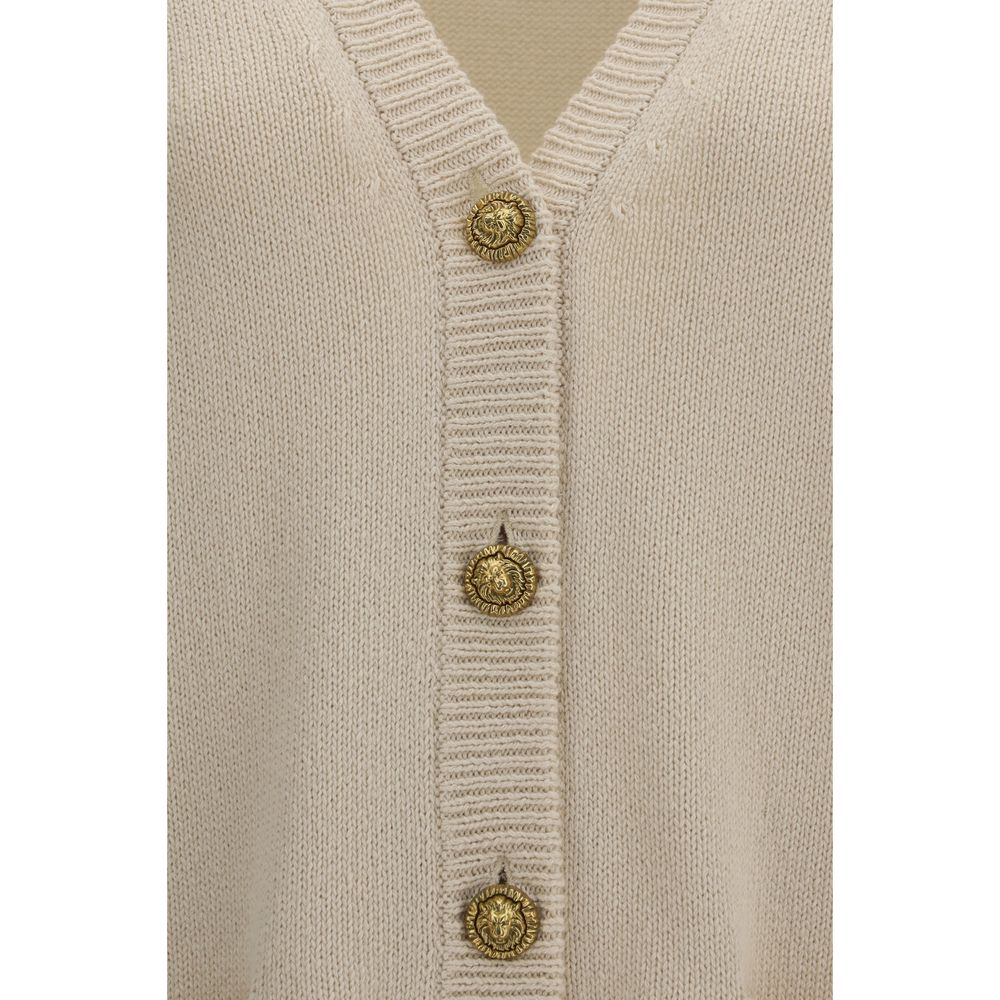 Balmain Beige Cotton Cardigan Balmain