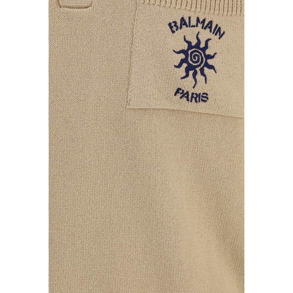 Balmain Beige Cotton Polo Shirt Balmain
