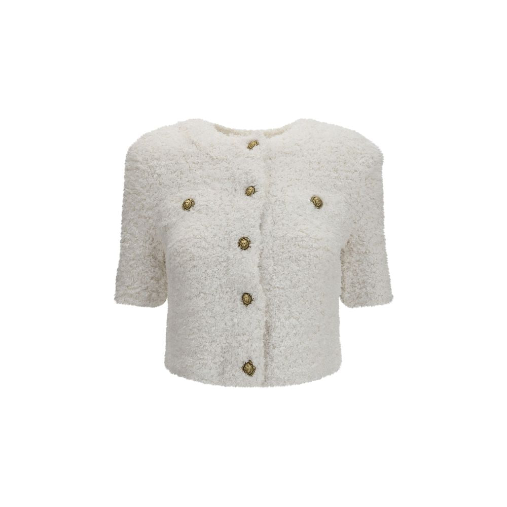 Balmain White Polyamide Cardigan Balmain