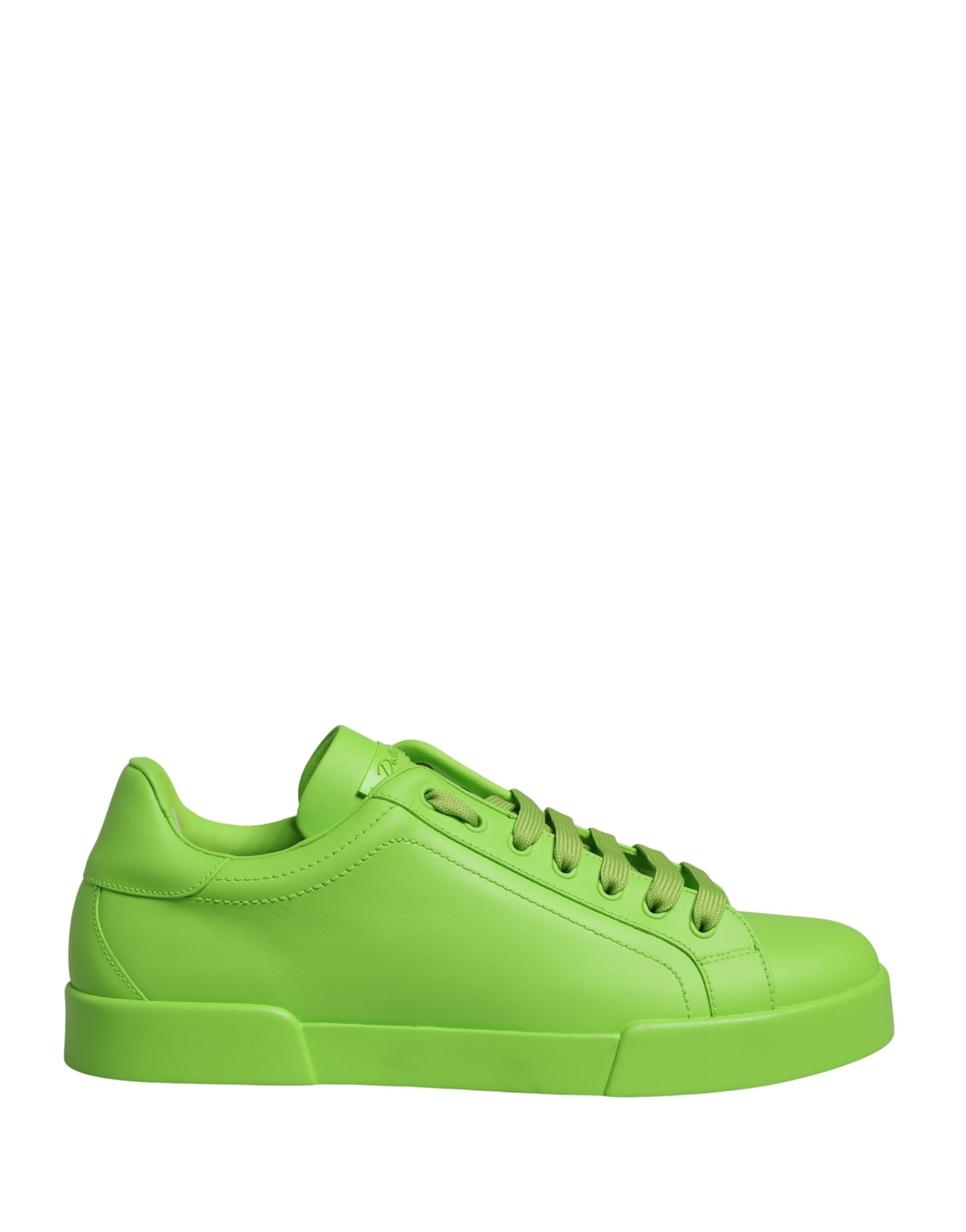 Dolce & Gabbana Green Leather Portofino Low Top Sneakers Shoes Dolce & Gabbana