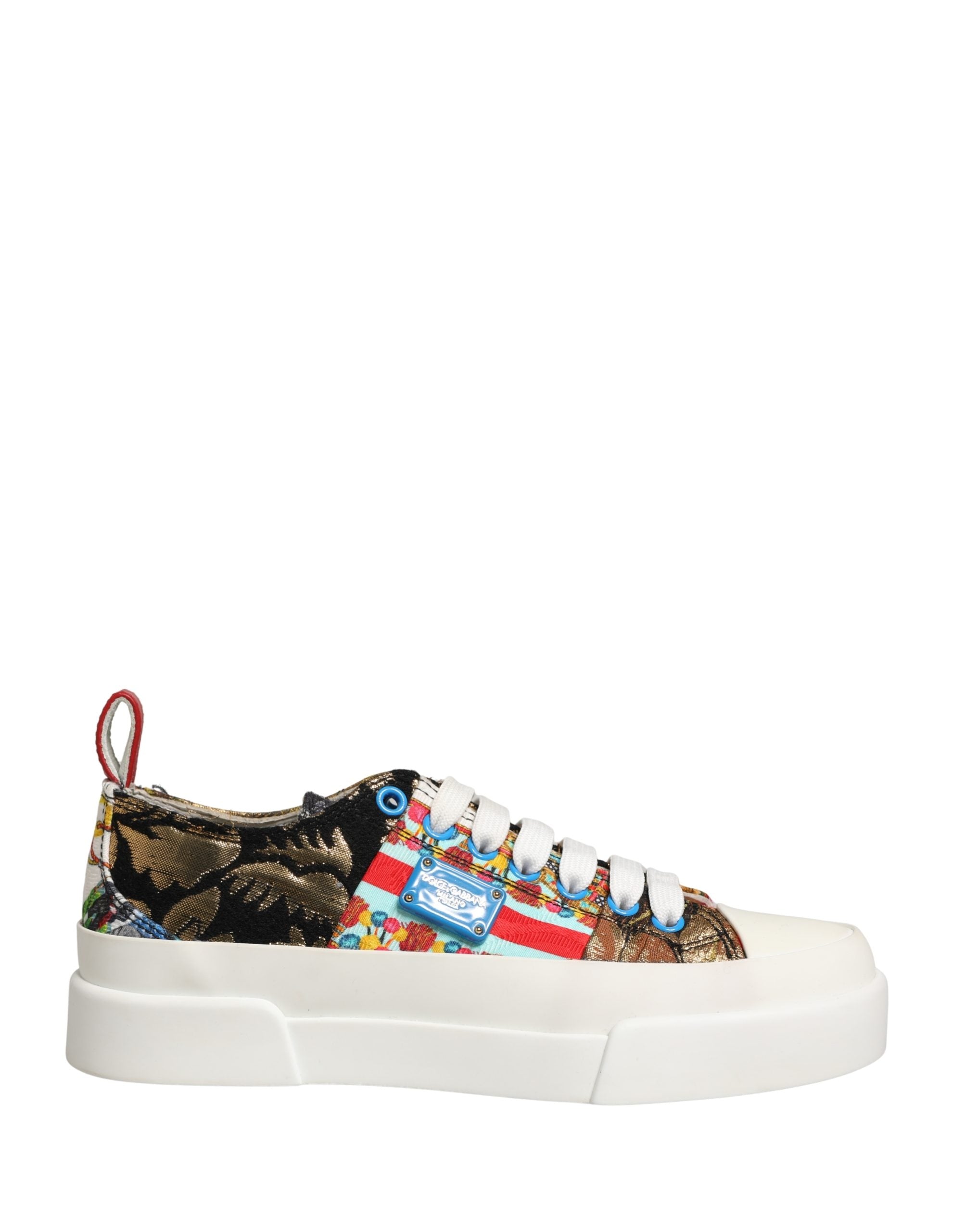 Dolce & Gabbana Multicolor Patchwork Low Top Sneakers Shoes Dolce & Gabbana