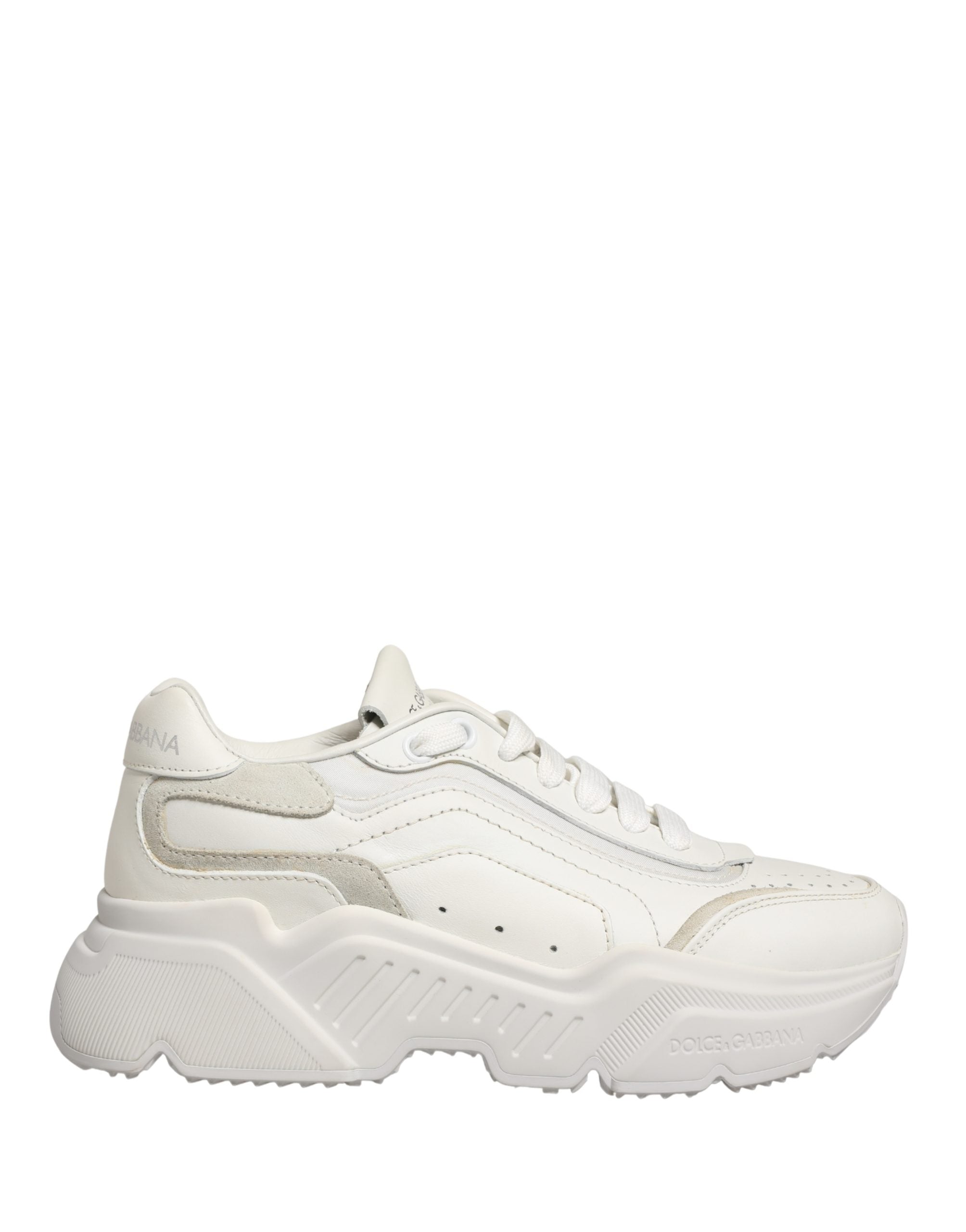 Dolce & Gabbana White Leather Daymaster Low Top Sneakers Shoes Dolce & Gabbana