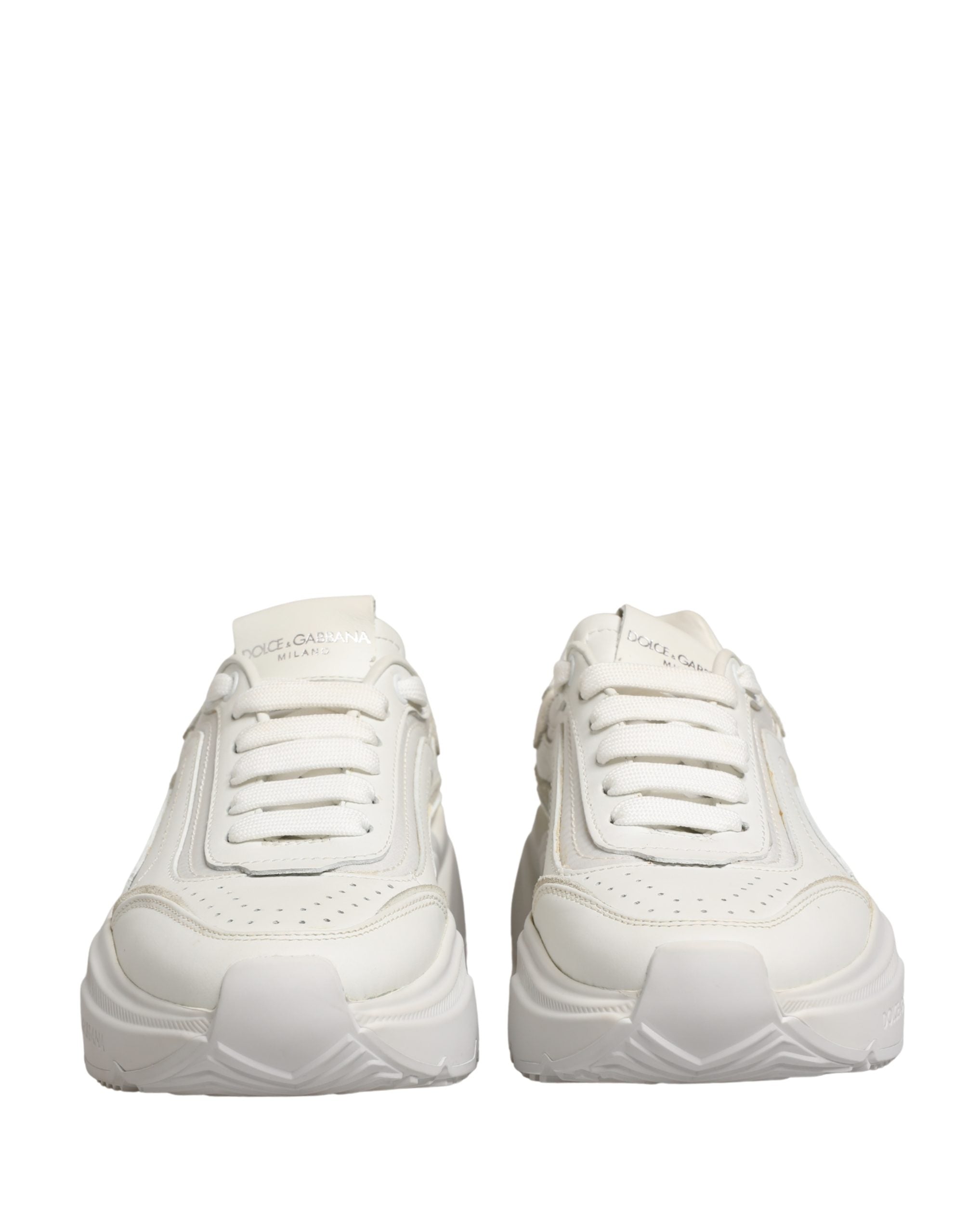 Dolce & Gabbana White Leather Daymaster Low Top Sneakers Shoes Dolce & Gabbana
