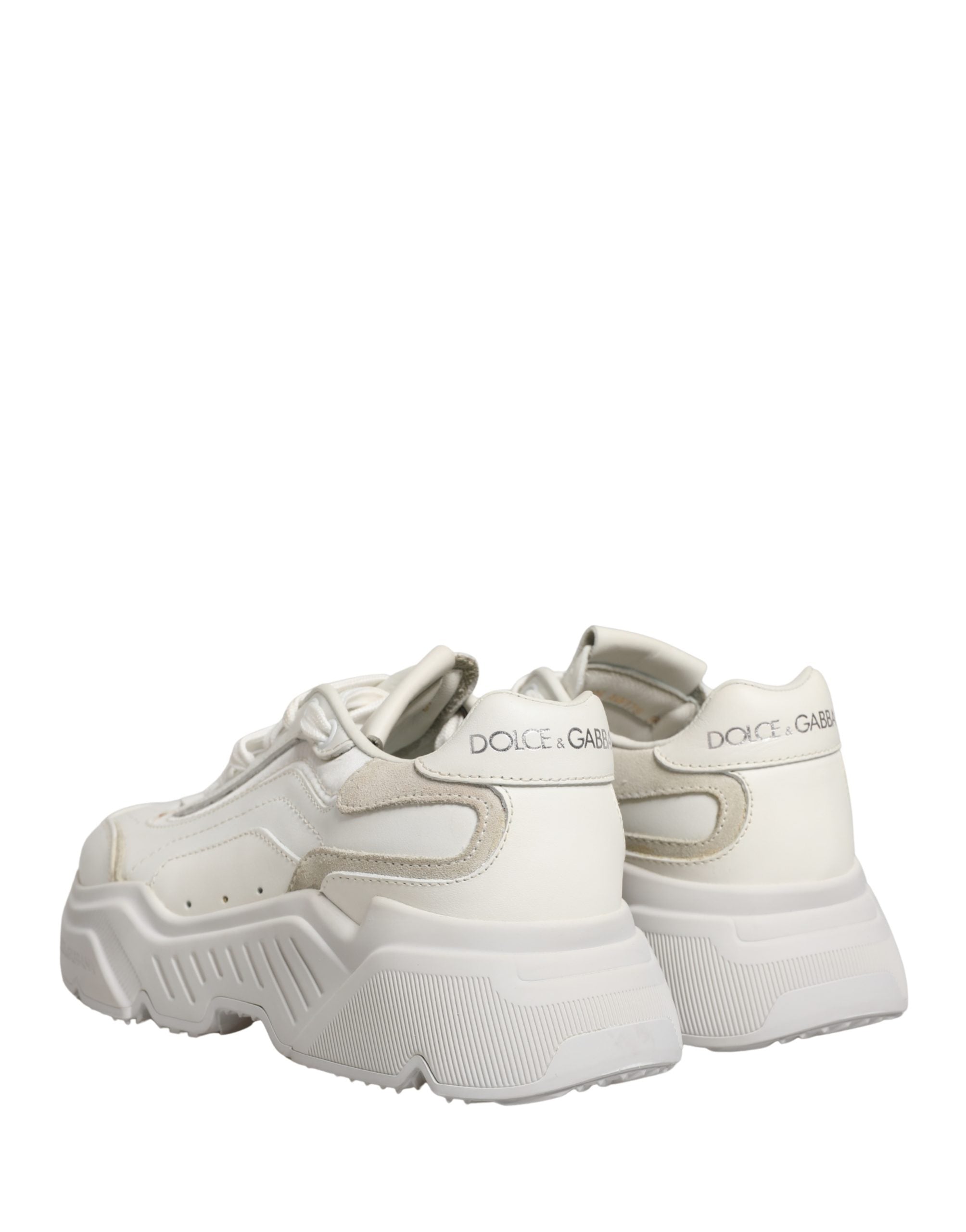 Dolce & Gabbana White Leather Daymaster Low Top Sneakers Shoes Dolce & Gabbana