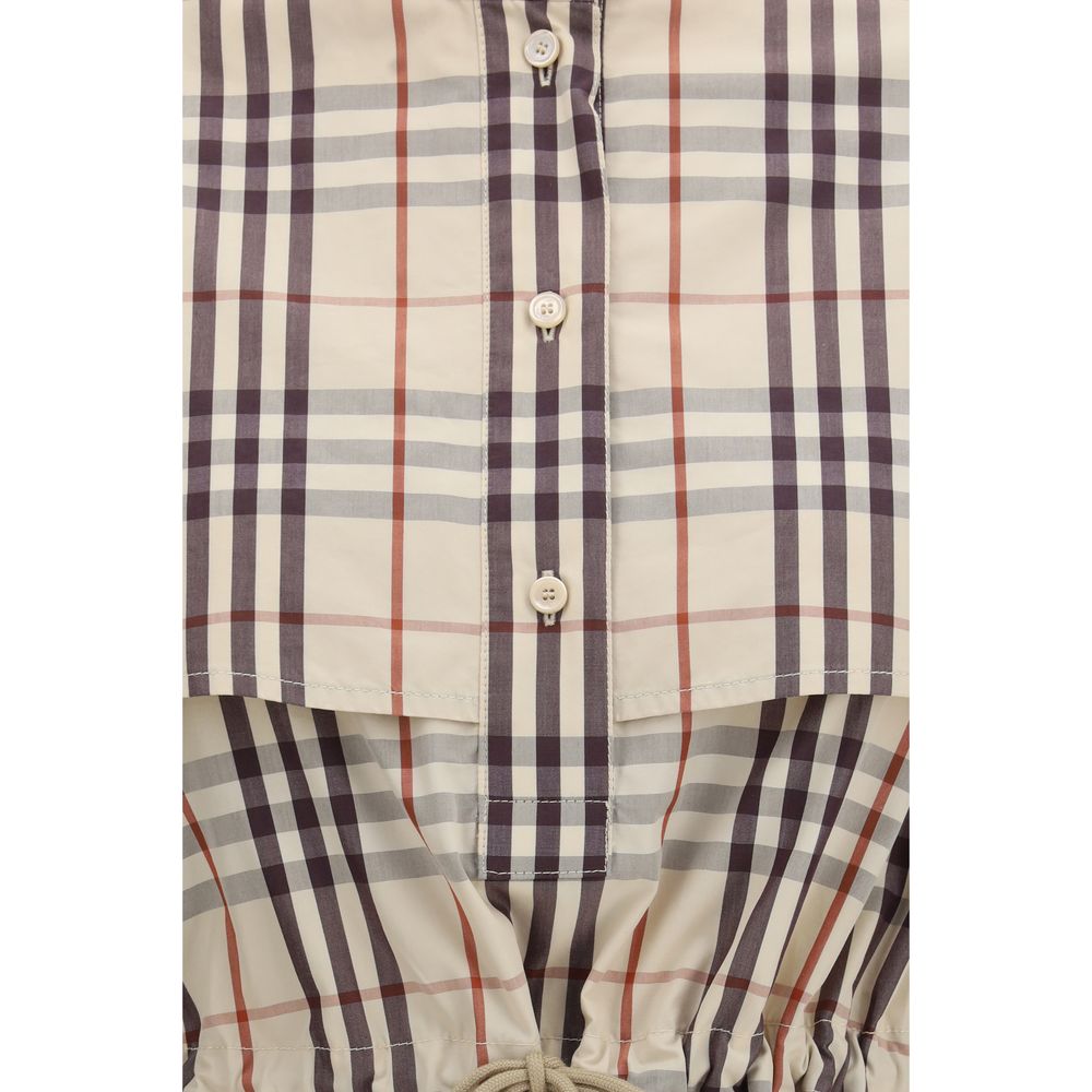 Burberry Beige Cotton Casual Dress Burberry