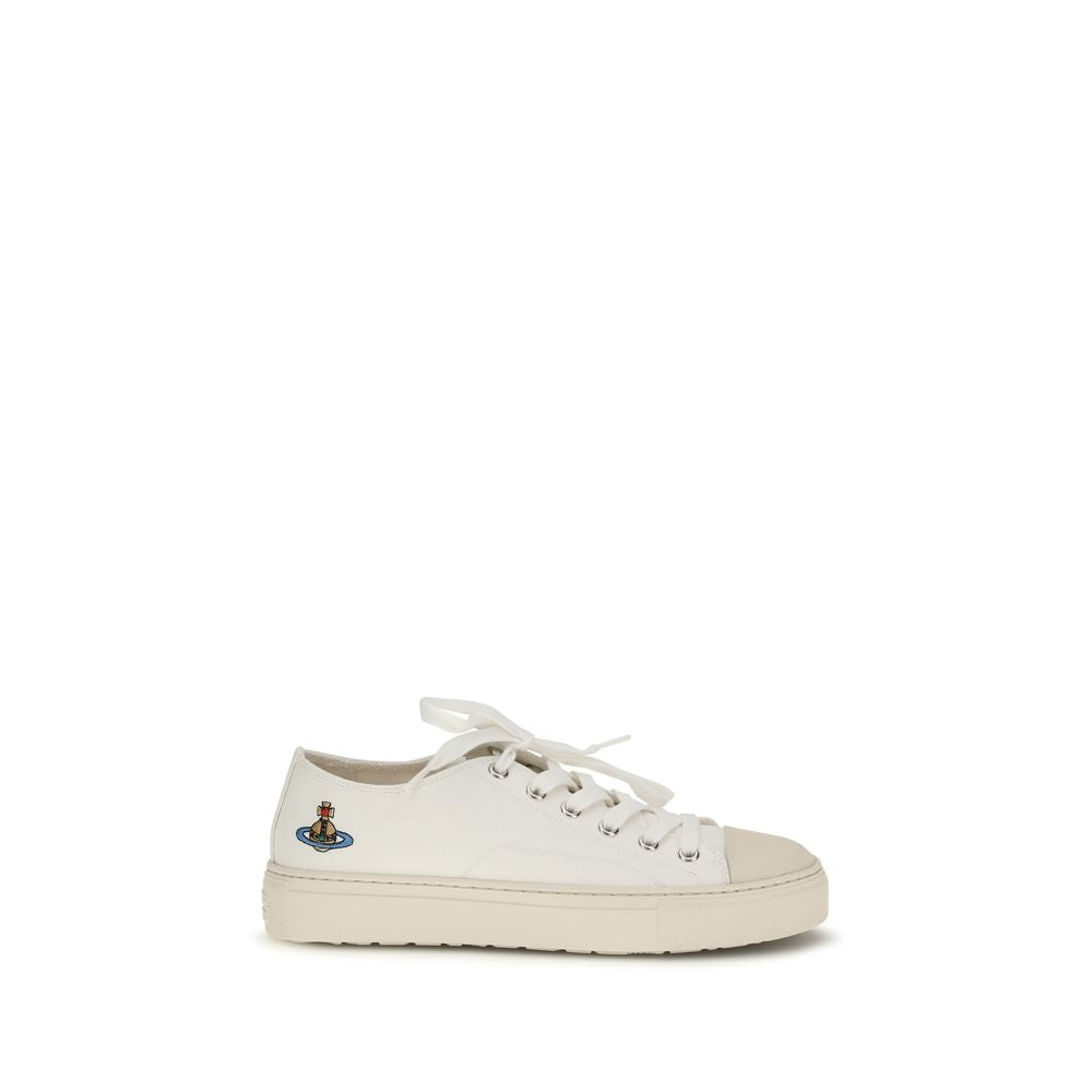 Vivienne Westwood White Fabric Low Top Sneakers Vivienne Westwood