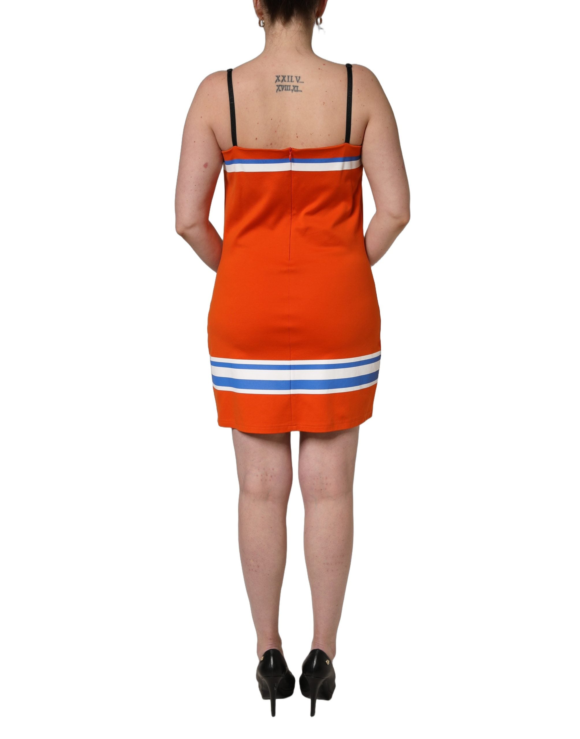 Dolce & Gabbana Orange Cotton Superbowl Football Inspired Mini Dress Dolce & Gabbana
