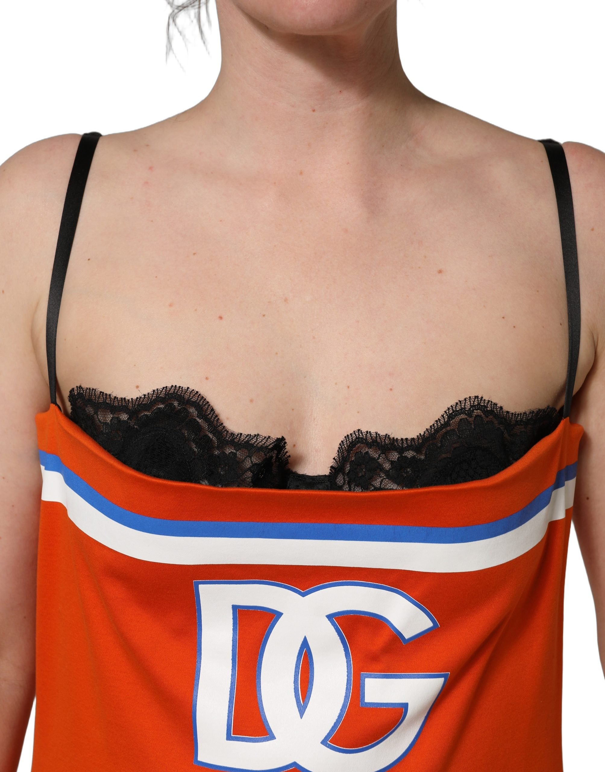 Dolce & Gabbana Orange Cotton Superbowl Football Inspired Mini Dress Dolce & Gabbana