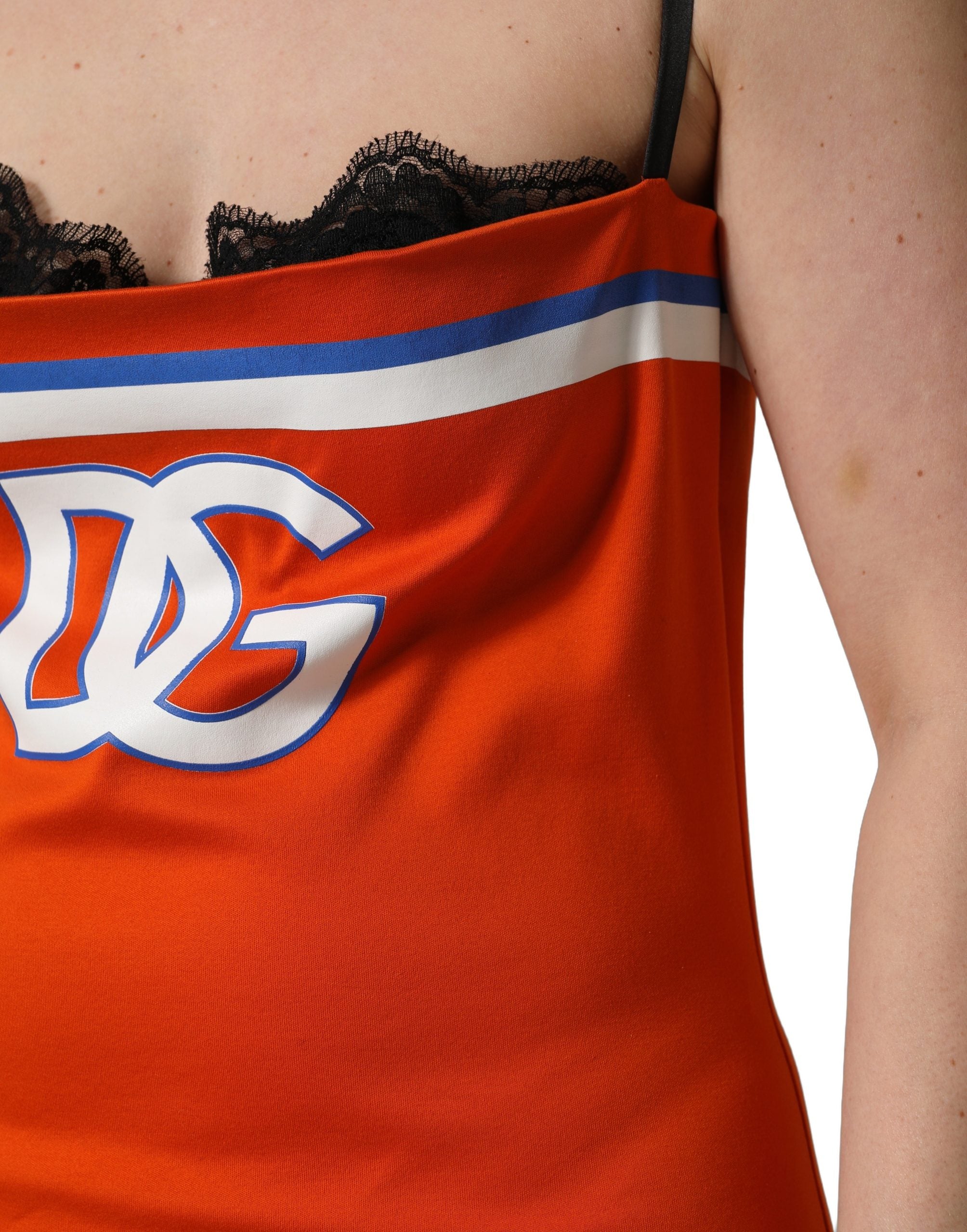 Dolce & Gabbana Orange Cotton Superbowl Football Inspired Mini Dress Dolce & Gabbana