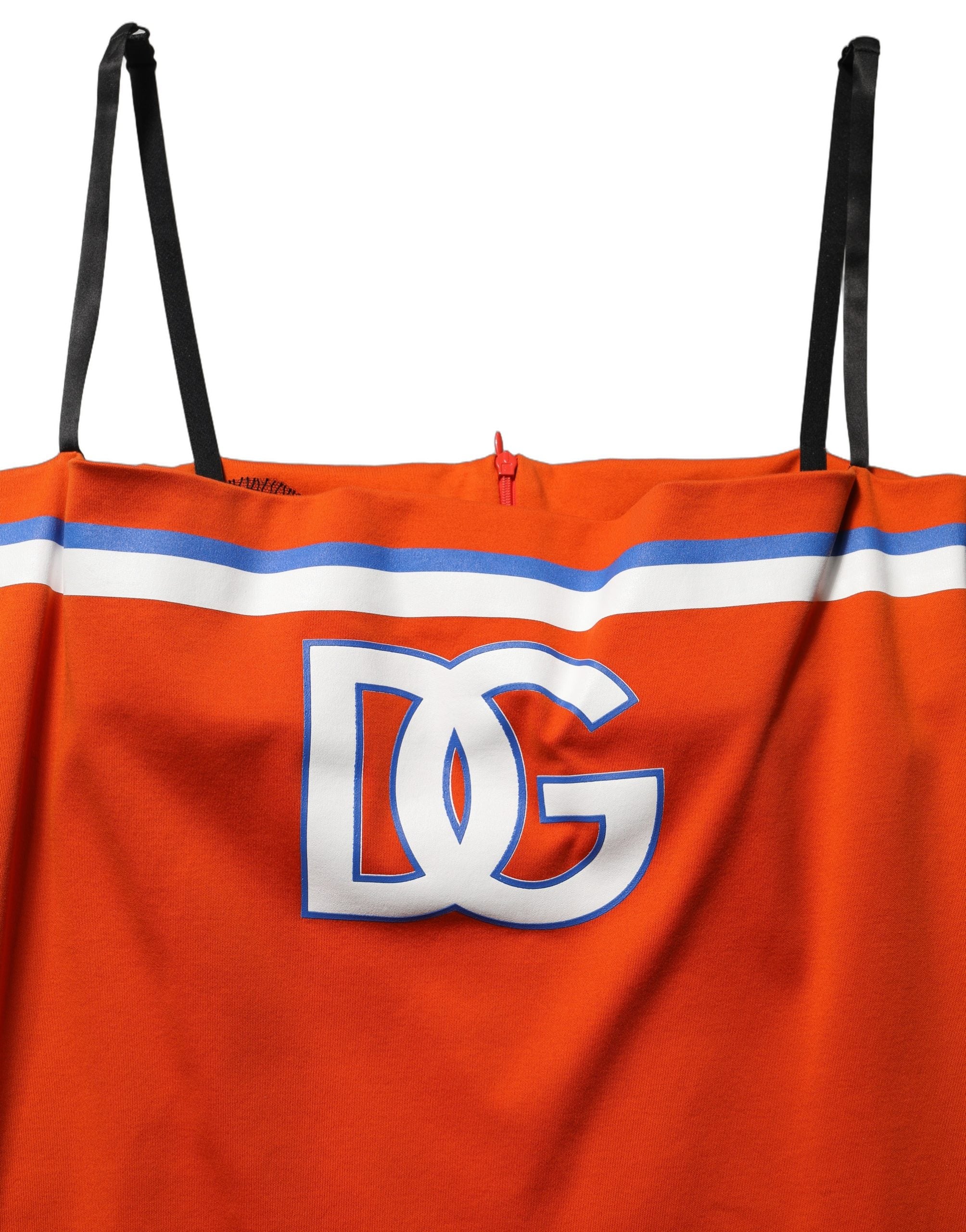 Dolce & Gabbana Orange Cotton Superbowl Football Inspired Mini Dress Dolce & Gabbana