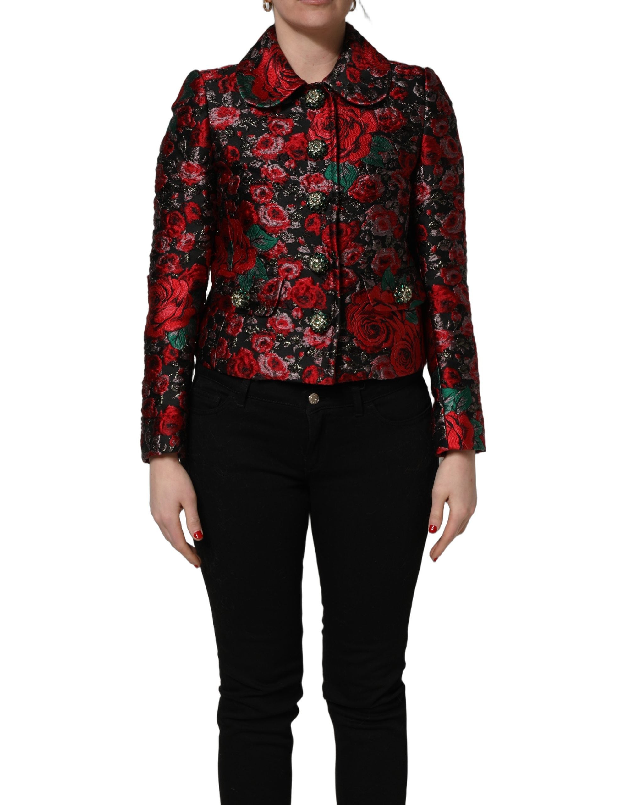 Dolce & Gabbana Multicolor Floral Brocade ButtonBlazer Jacket Dolce & Gabbana