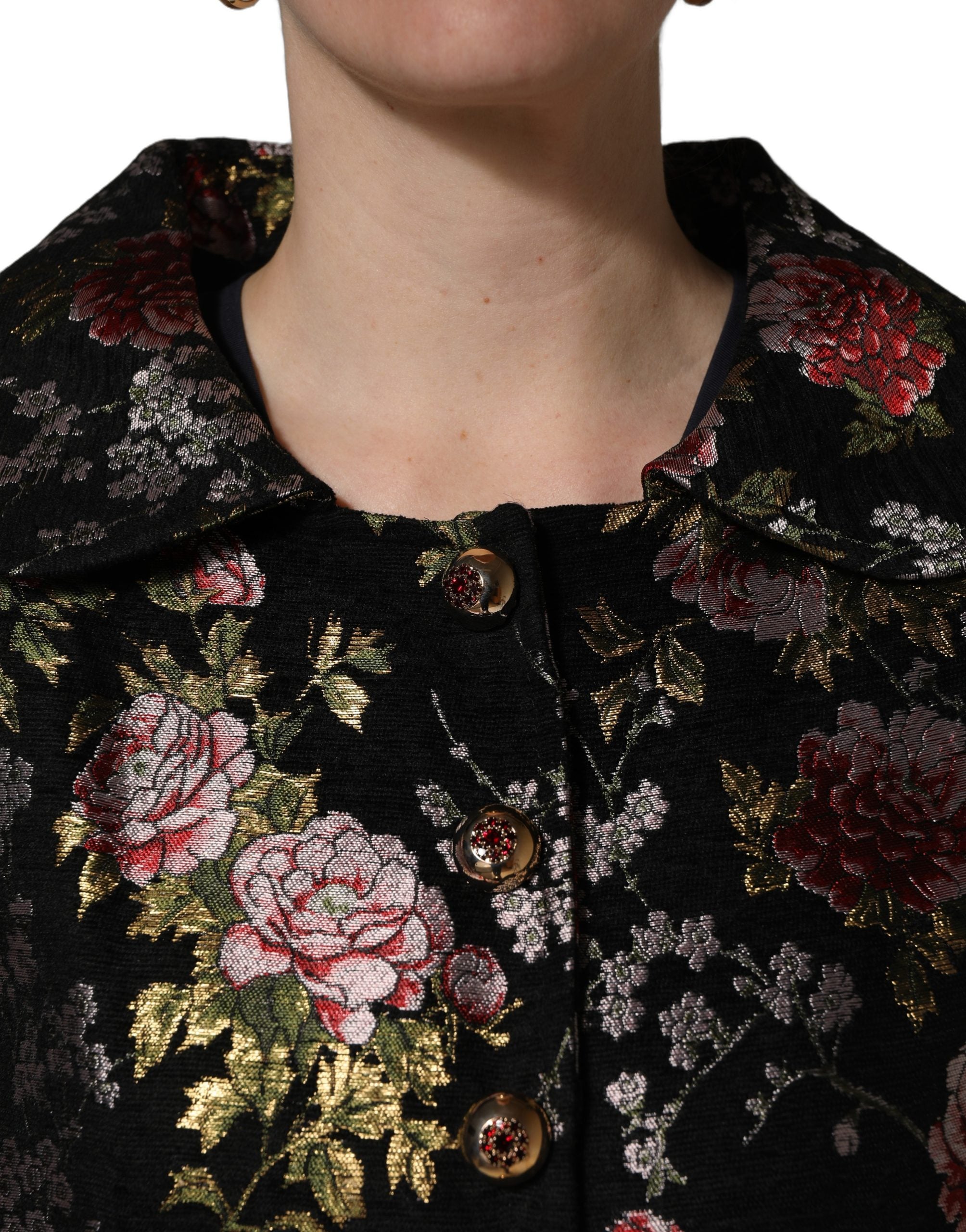Dolce & Gabbana Multicolor Floral Brocade Blazer Jacket Dolce & Gabbana