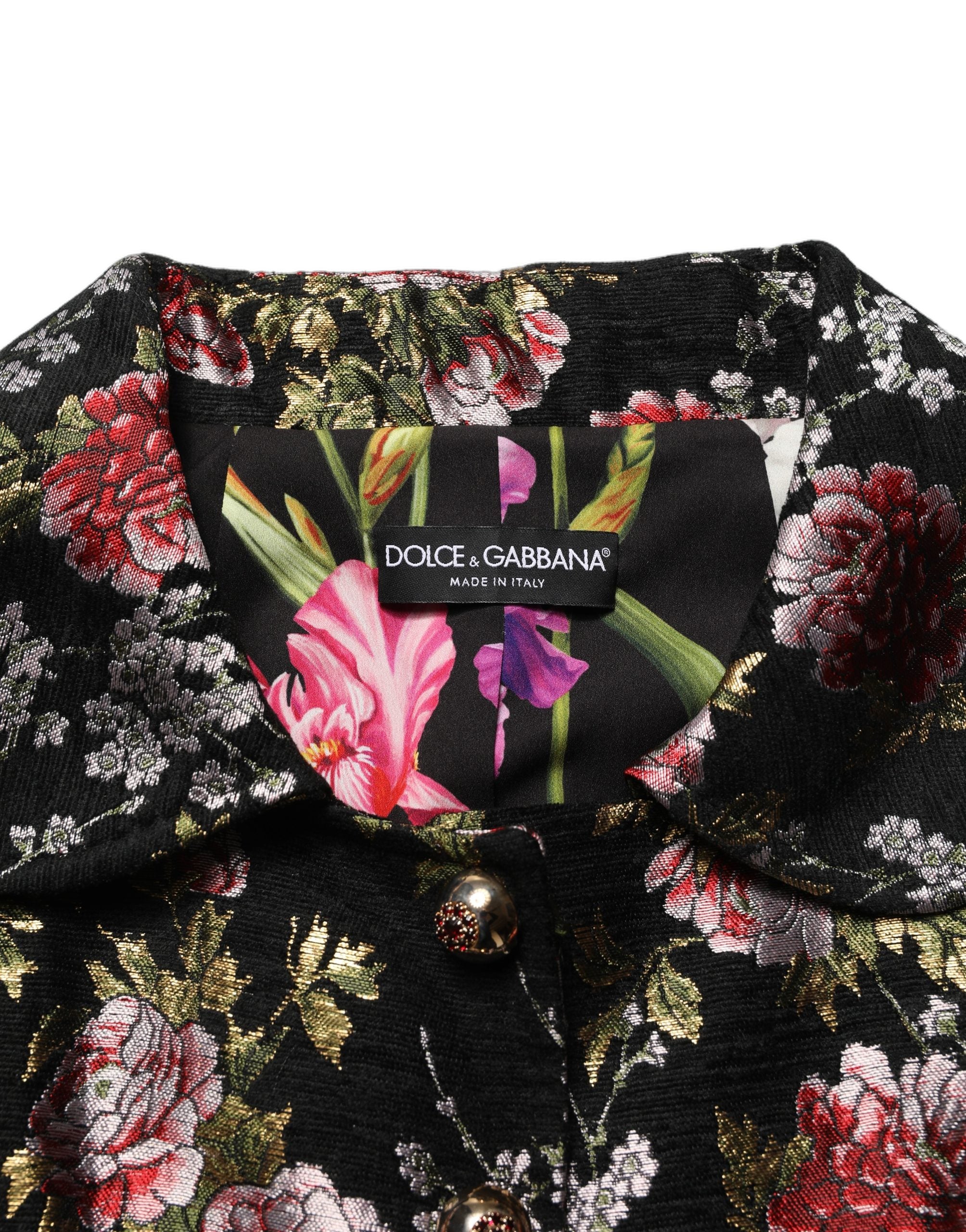 Dolce & Gabbana Multicolor Floral Brocade Blazer Jacket Dolce & Gabbana