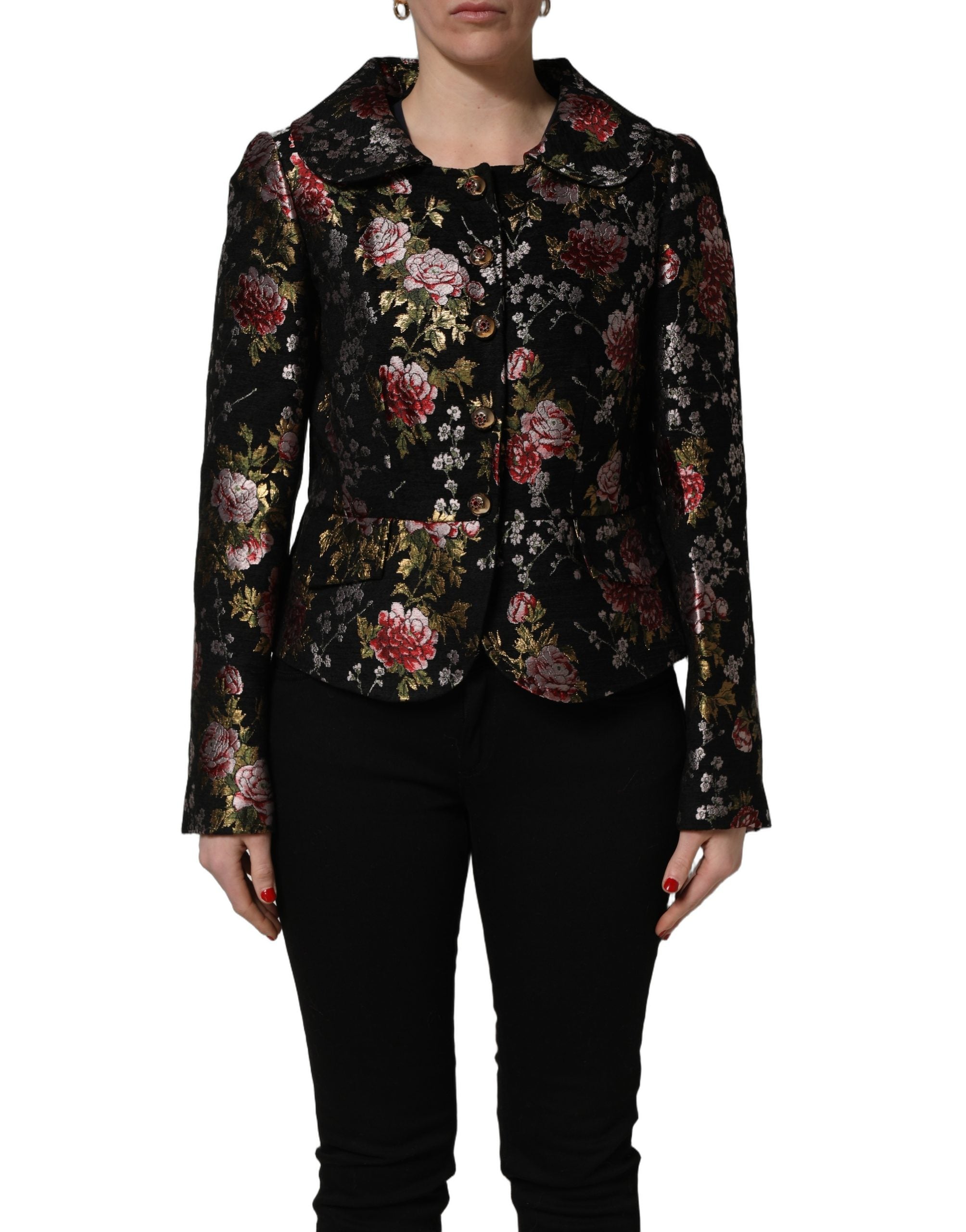 Dolce & Gabbana Multicolor Floral Brocade Blazer Jacket Dolce & Gabbana
