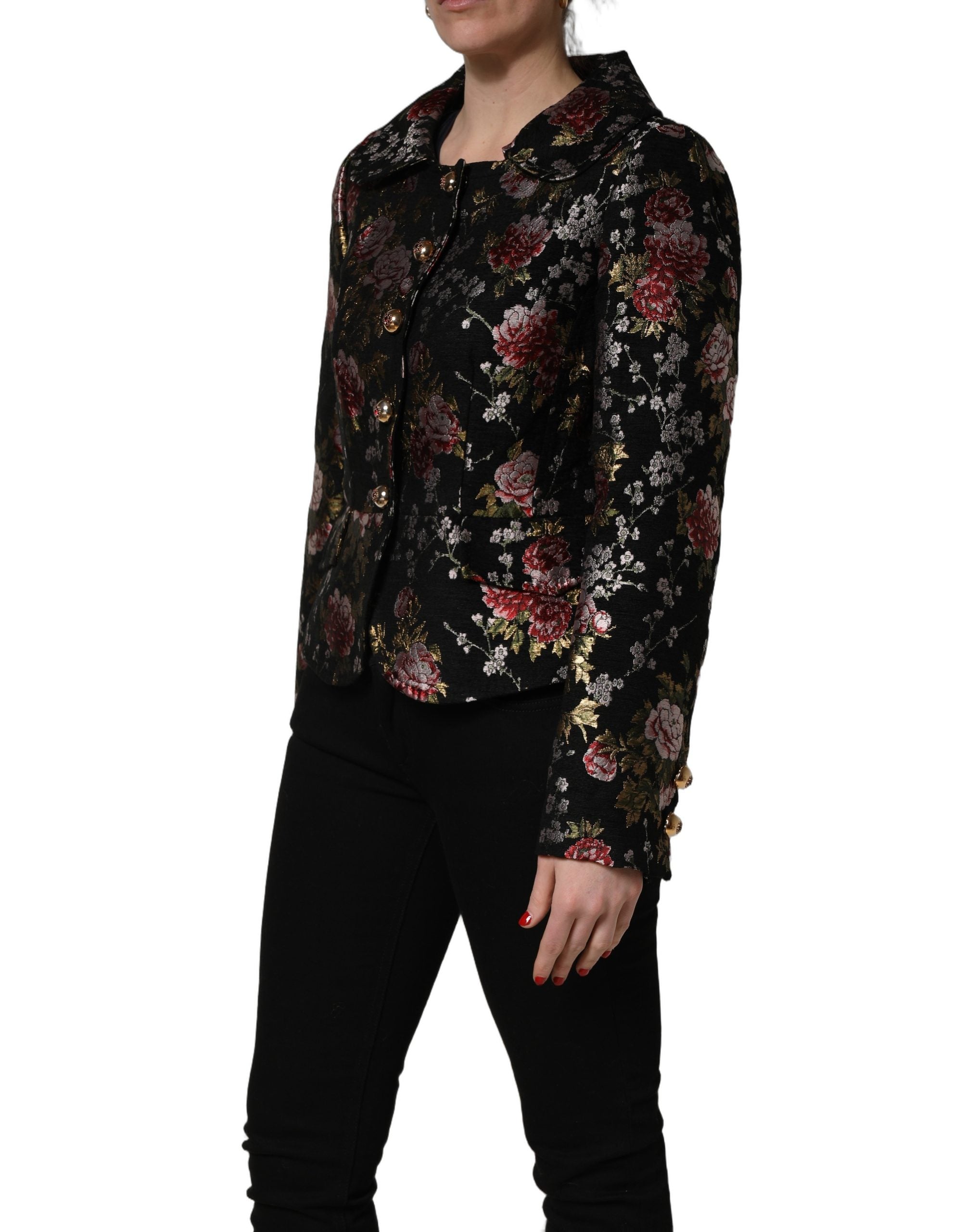 Dolce & Gabbana Multicolor Floral Brocade Blazer Jacket Dolce & Gabbana