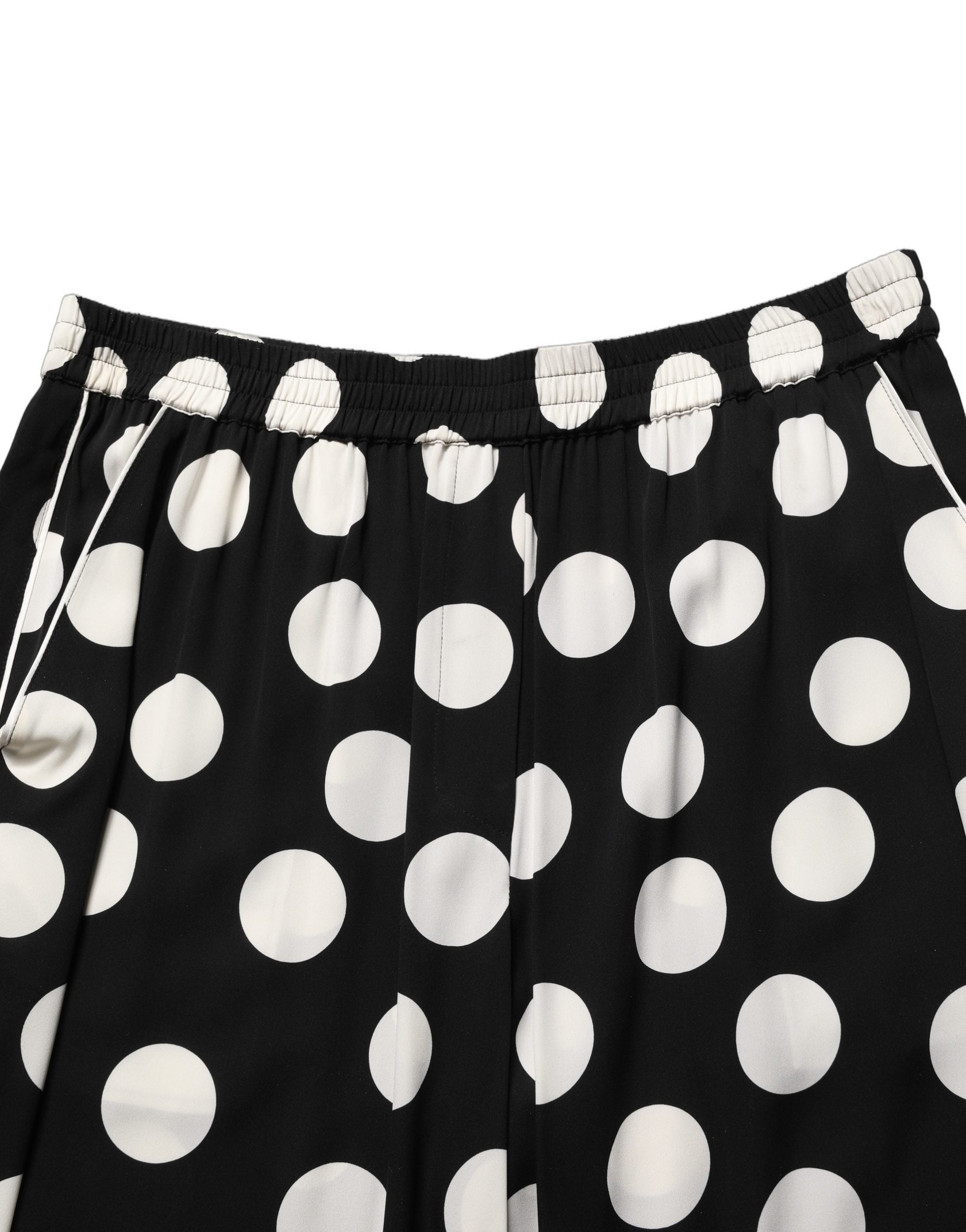 Dolce & Gabbana Black White Polka Dot Pajama 2 Piece Set Sleepwear Dolce & Gabbana