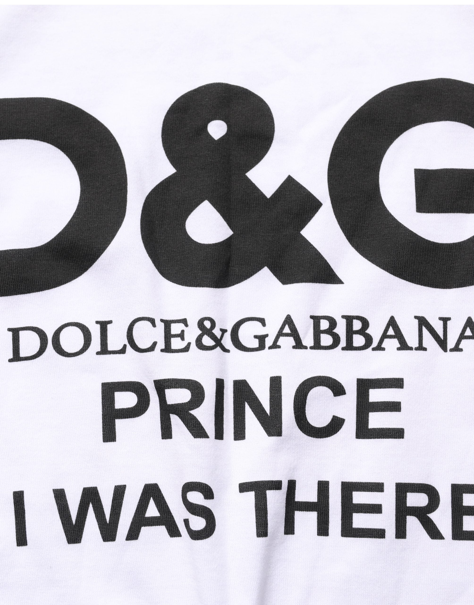 Dolce & Gabbana White D&G PRINCE I WAS THERE Crew Neck T-shirt Dolce & Gabbana